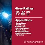 Superior Glove Endura Gants de travail en cuir résistant à la coupe et à l'eau pour hommes & Femmes – 378GOBKL Moyenne (paquet de 1 Paire)