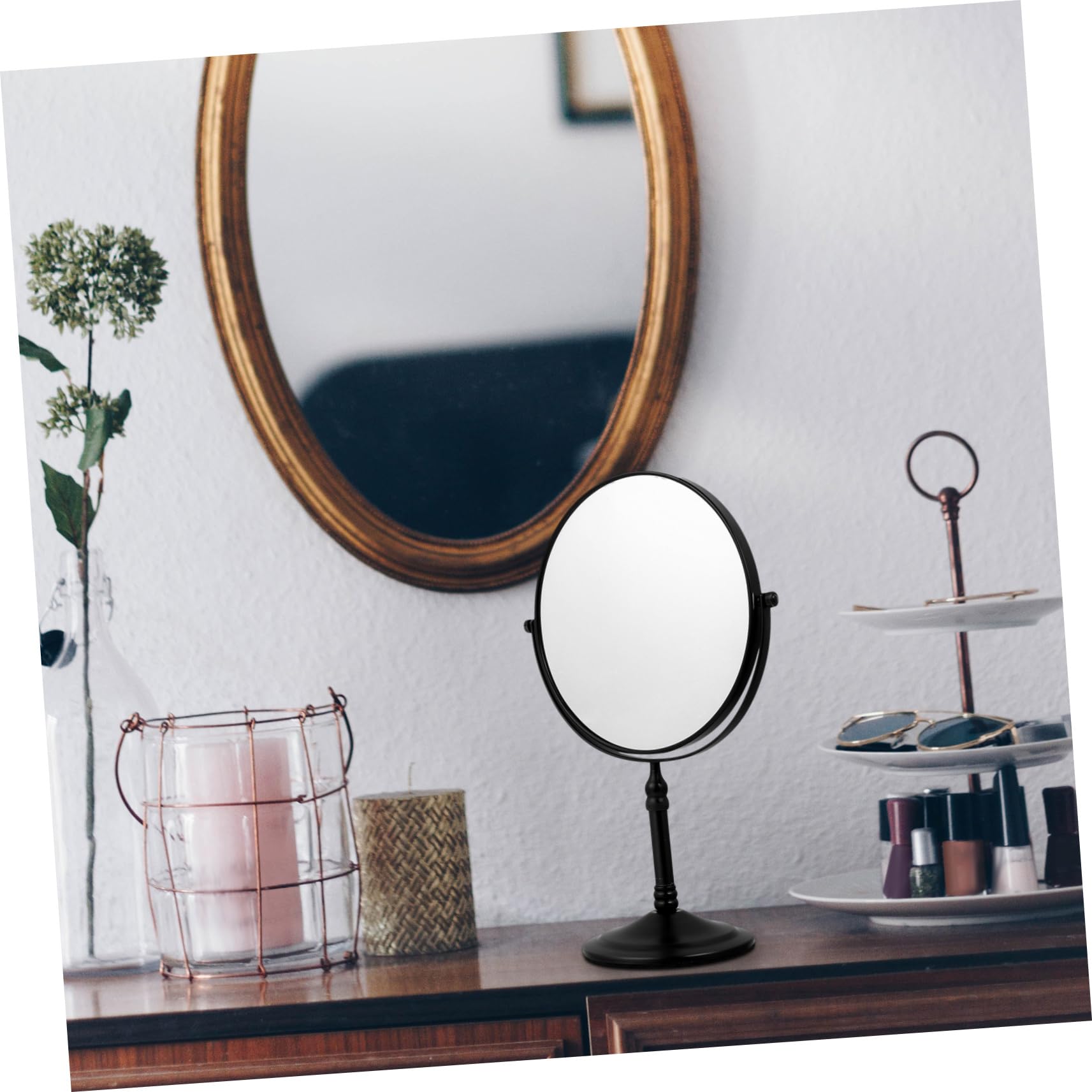 Specchio da Tavolo Cosmetico Doppio Lato 8 Pollici Ingrandimento 3x