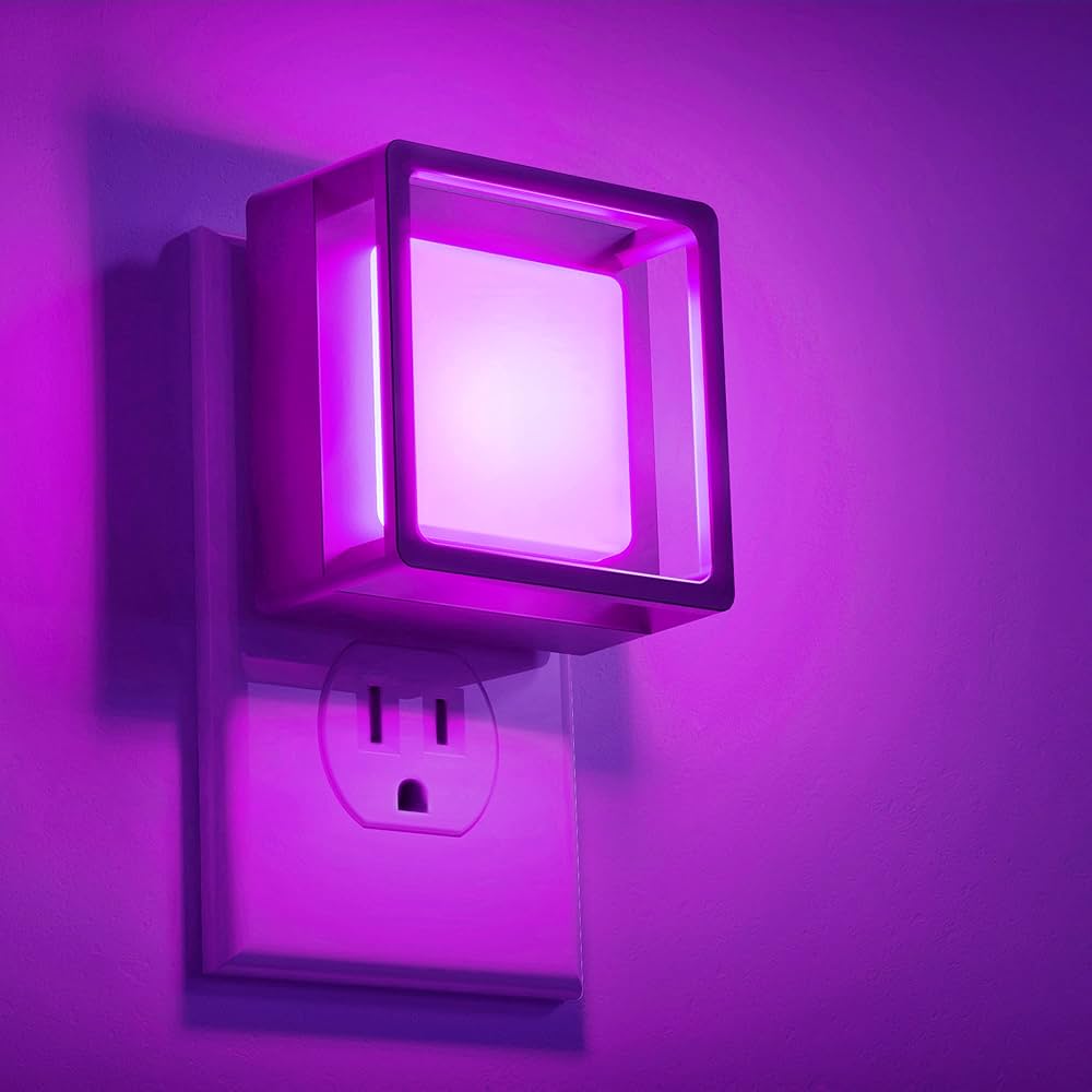 DORESshop Purple Night Light [2 Pack], Night Lights Plug