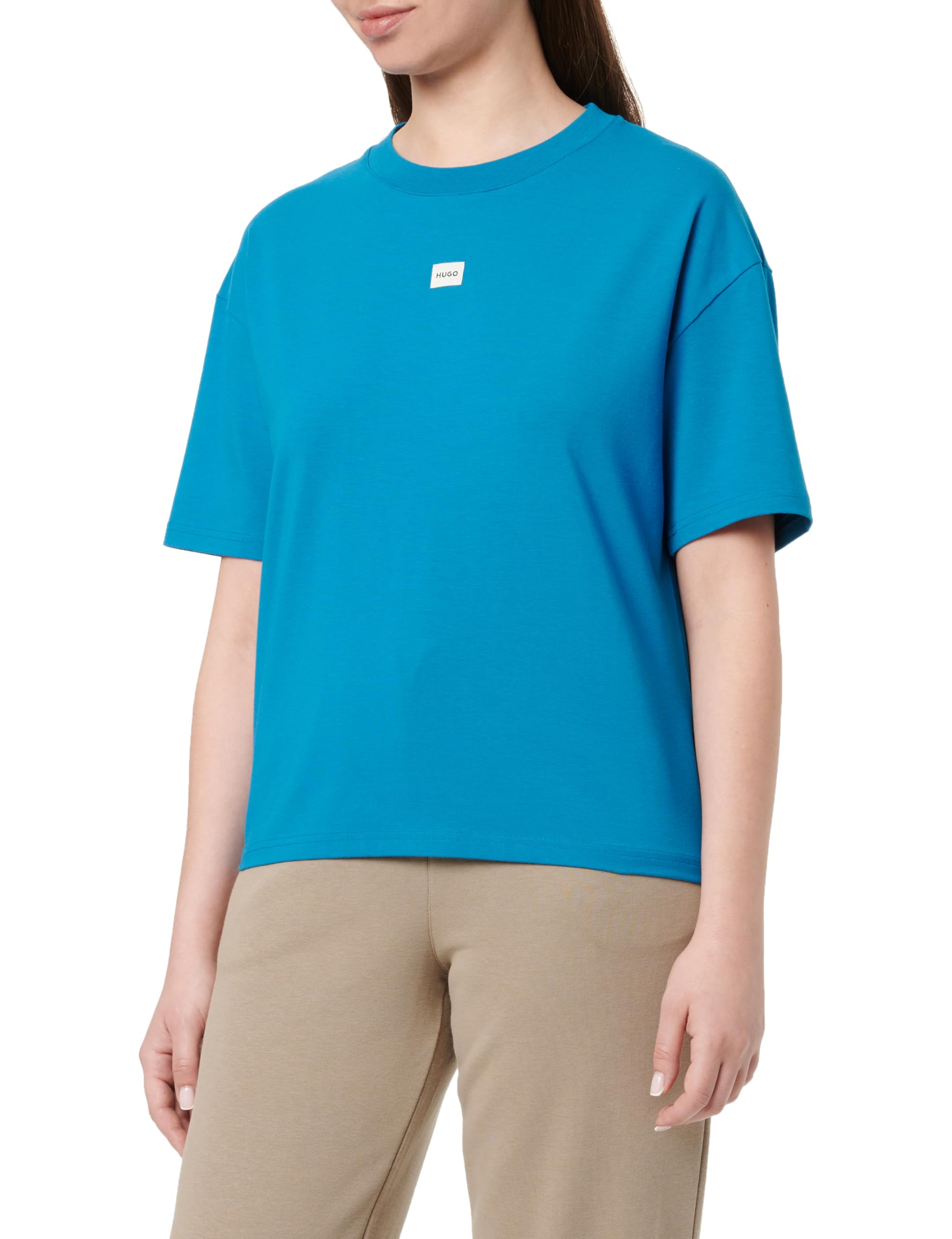 Hugo Women's Loungewear T-Shirt, Bright Blue 430, L
