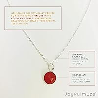 Vista 41 de Round Pendant Necklace, Natural Gemstones, Labradorite, Rainbow Moonstone, Crystal, Rose Quartz, Amethyst, Citrine, Sterling Silver, Handmade