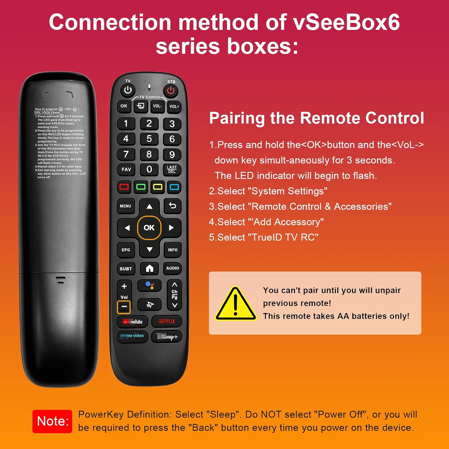 V6 Plus Remote Fit for Vseebox V6plus Remote Control Compatible with vSeeBox V5 Pro,Vsee Box V3 Plus,V3Pro,Intelligent Bluetooth Voice Remote with Backlight