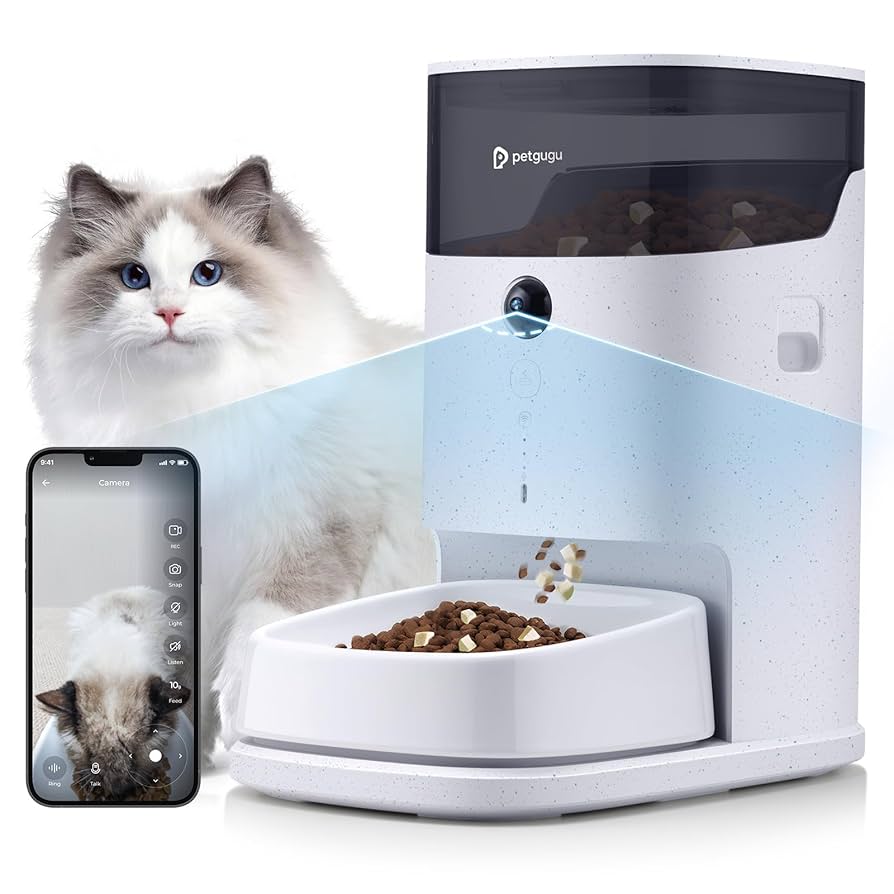 Amazon | petgugu 自動給餌器 ペットフィーダー 猫 中小型犬用