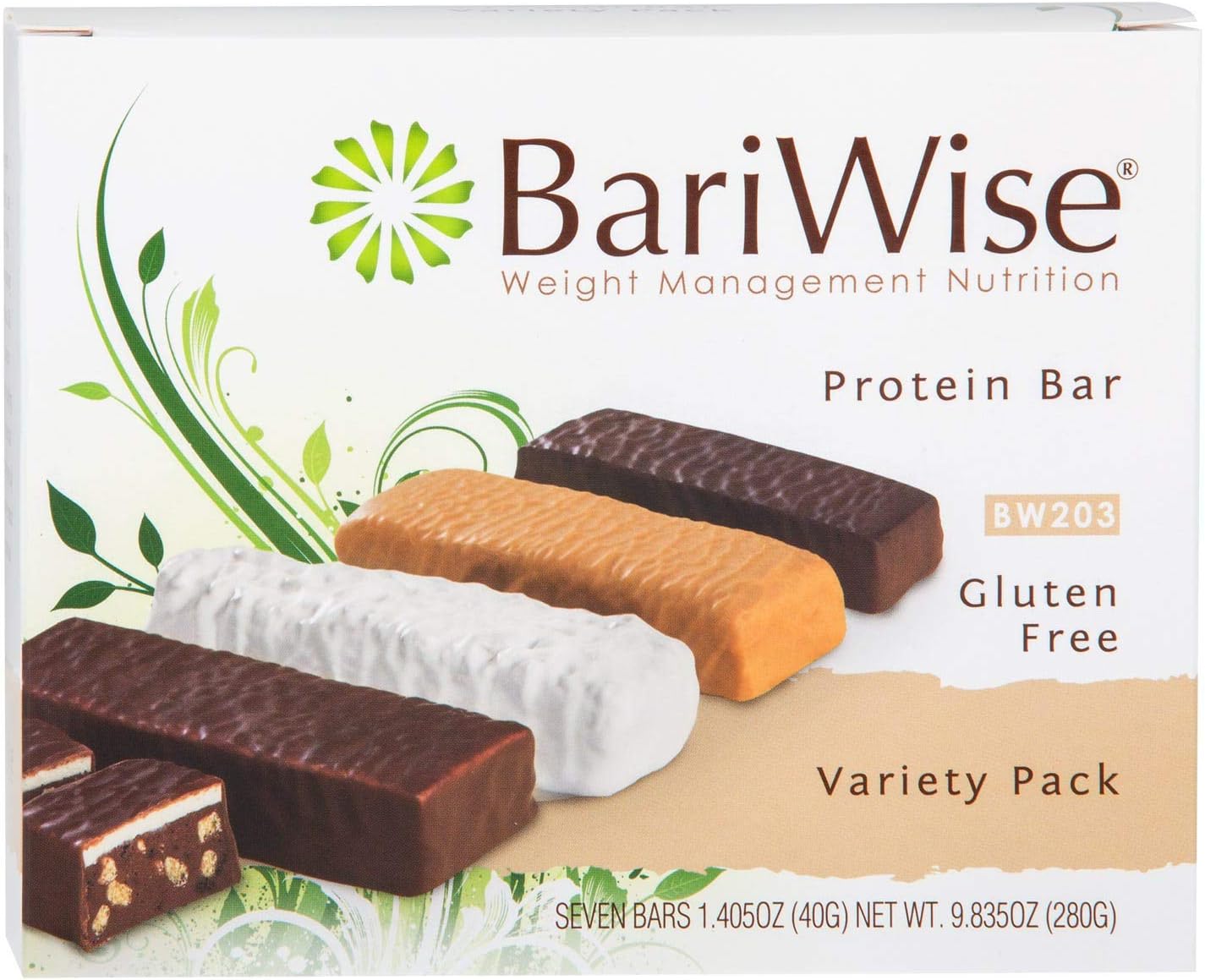 BariWise Protein Bar/Diet Bars - Variety Pack (7ct) 6 Box Value-Pack (Save 15%) High Protein, Low Fat, Gluten Free, Aspartame Free