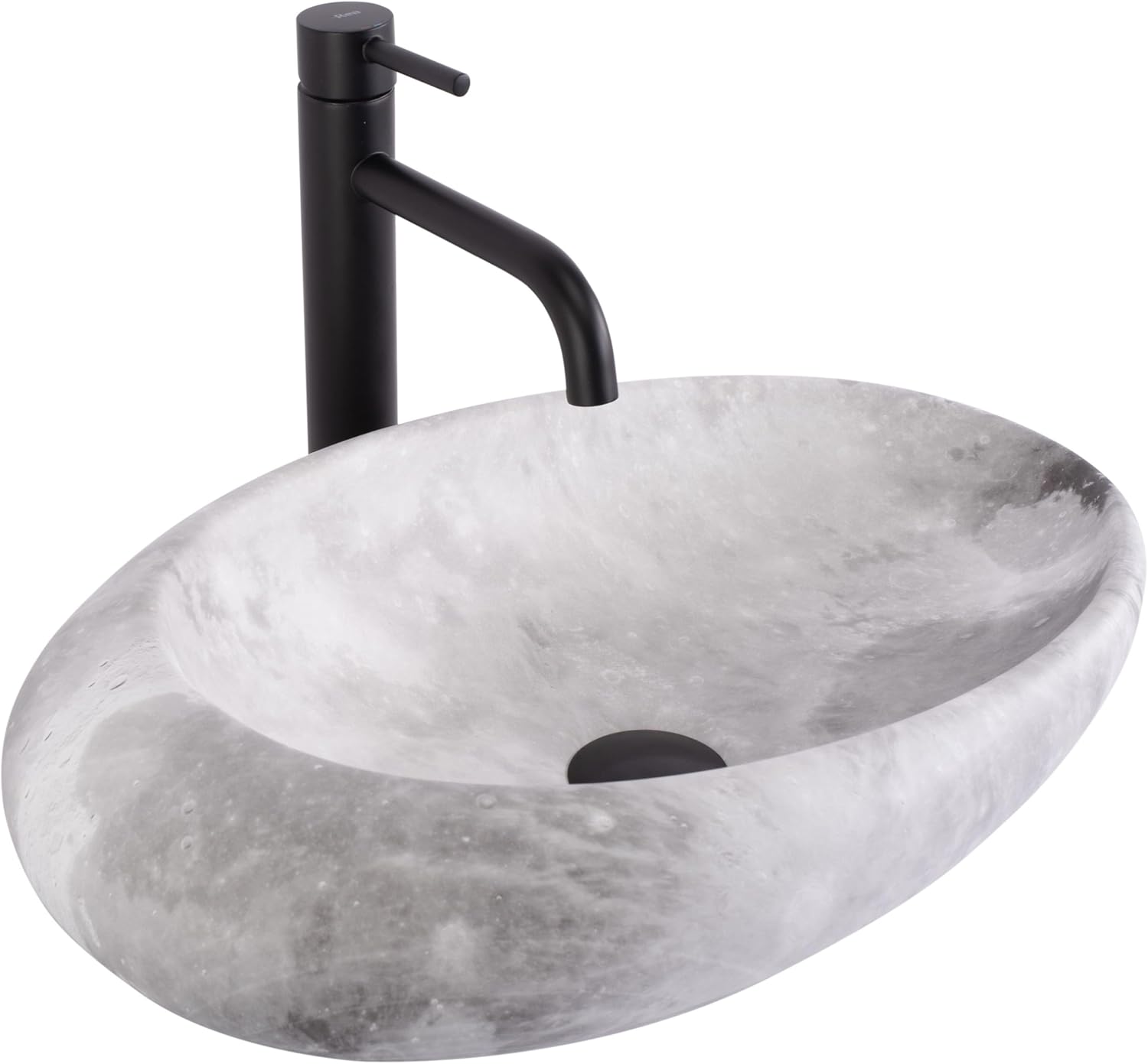Rea Roxy C Stone L.Grey Bathroom Sink Made of Ceramic L. Grey imitation-REA-U6651, Gray