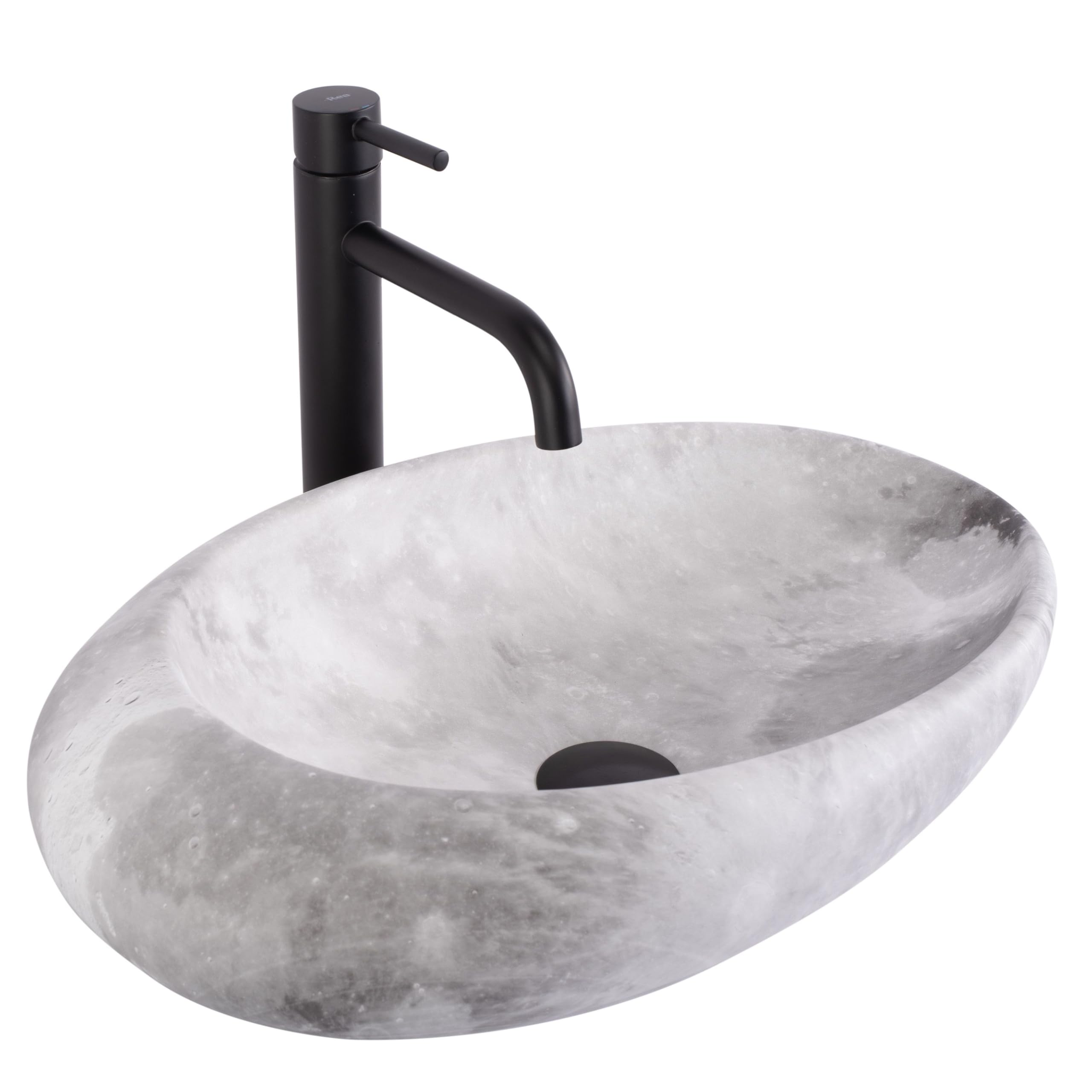 Rea Bathroom Sink Made of Ceramic Roxy C Stone L. Grey - Stone Imitation - REA-U6651 โ image 1