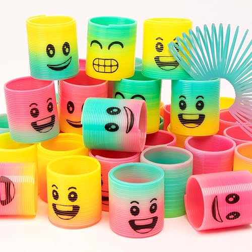 Miniatura 4 de CLEVERZONE Paquete de 36 resortes mágicos de primavera con forma de arco iris, miniresortes a granel, juguetes de fiesta para niños, cumpleaños,