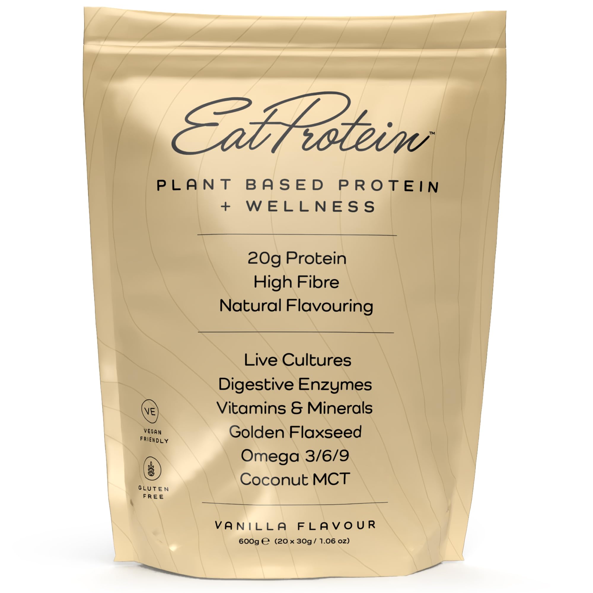 Vegan Protein Powder Designed for Women | 600g | 20g Pea Protein with Added Vitamins, Fibre & Live Cultures | Dairy, Lactose, Gluten & Soy Free Plant Based Protein Shake | UK Made | Vanilla