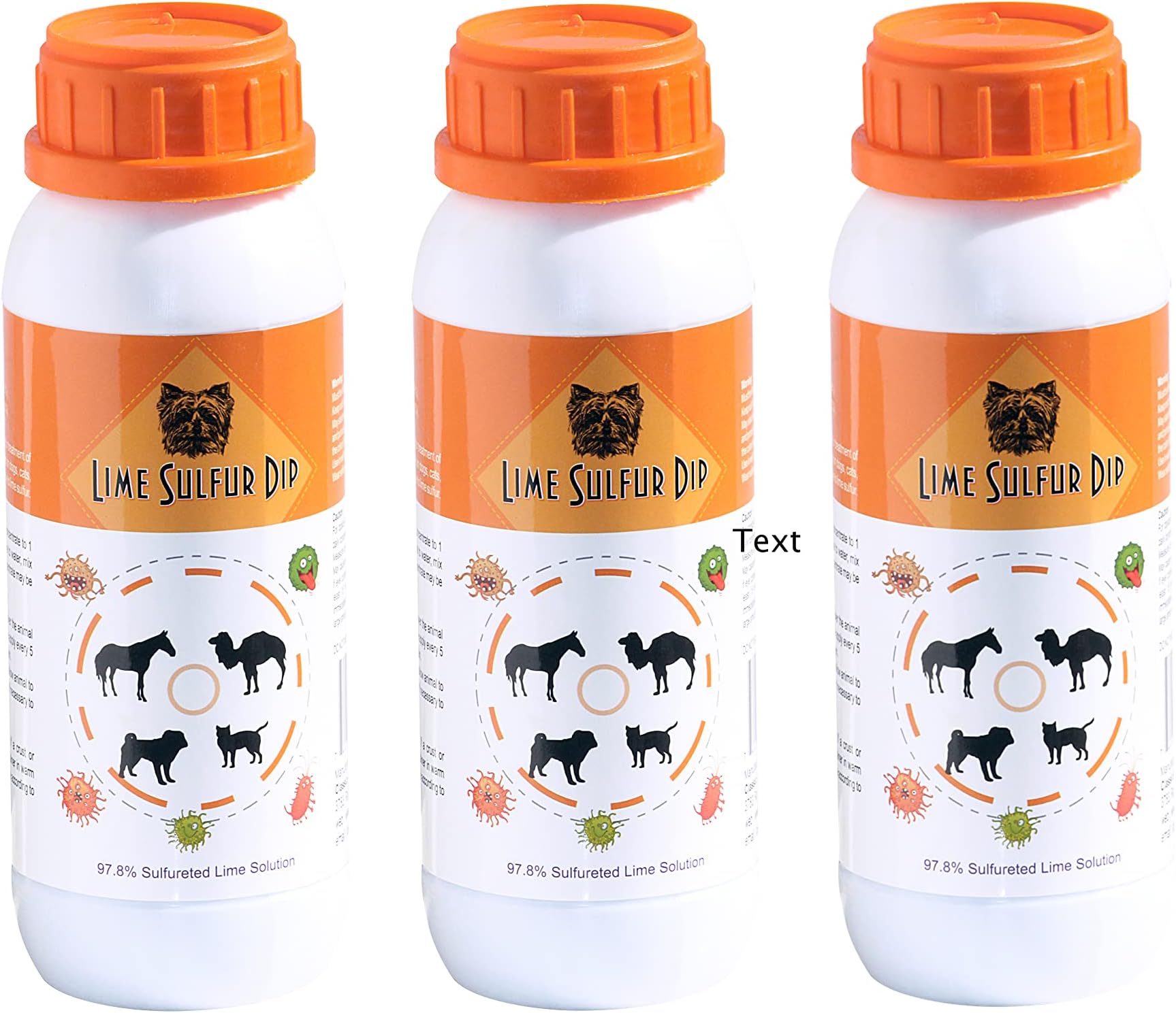 Classic's Lime Sulfur Dip - Pet Care for Itchy and Dry Skin - Xtra Strength Formula - Safe Solution for Dog, Cat, Puppy, Kitten, Horse (16 fl oz x 3 Bottles)