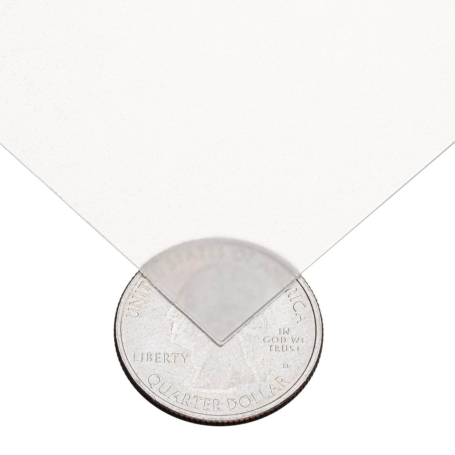 Polycarbonate Plastic Film, Frosted, Velvet x Matte, 0.010 in Thick x 24 in Wide x 48 in Long