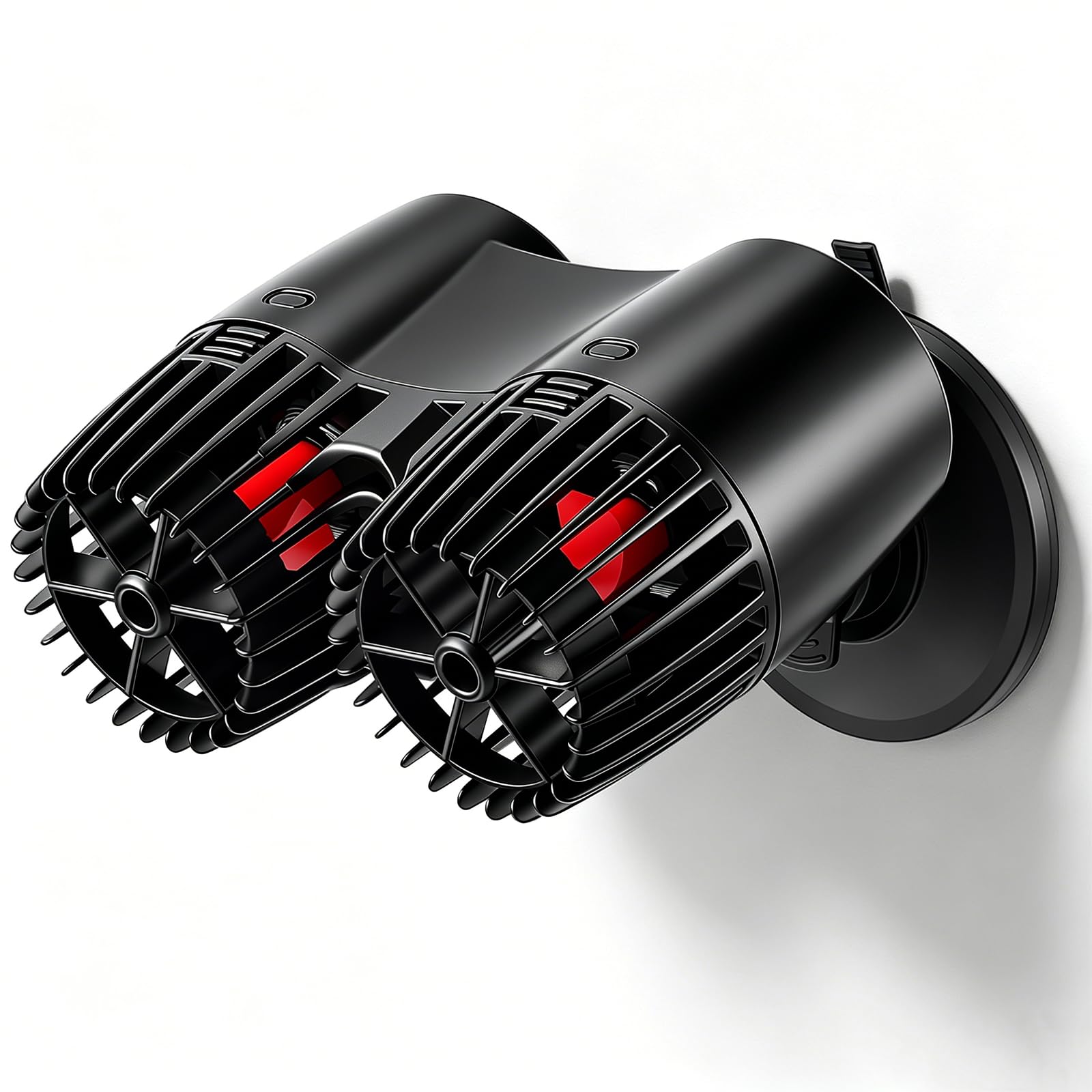 Aquarium Strömungspumpe Leise, 20000L/h Doppelkopf-Wavemaker mit 360° Verstellbaren Auslässen, 25W Strömungspumpe Teich für Süß- und Salzwasseraquarien von 280-560L