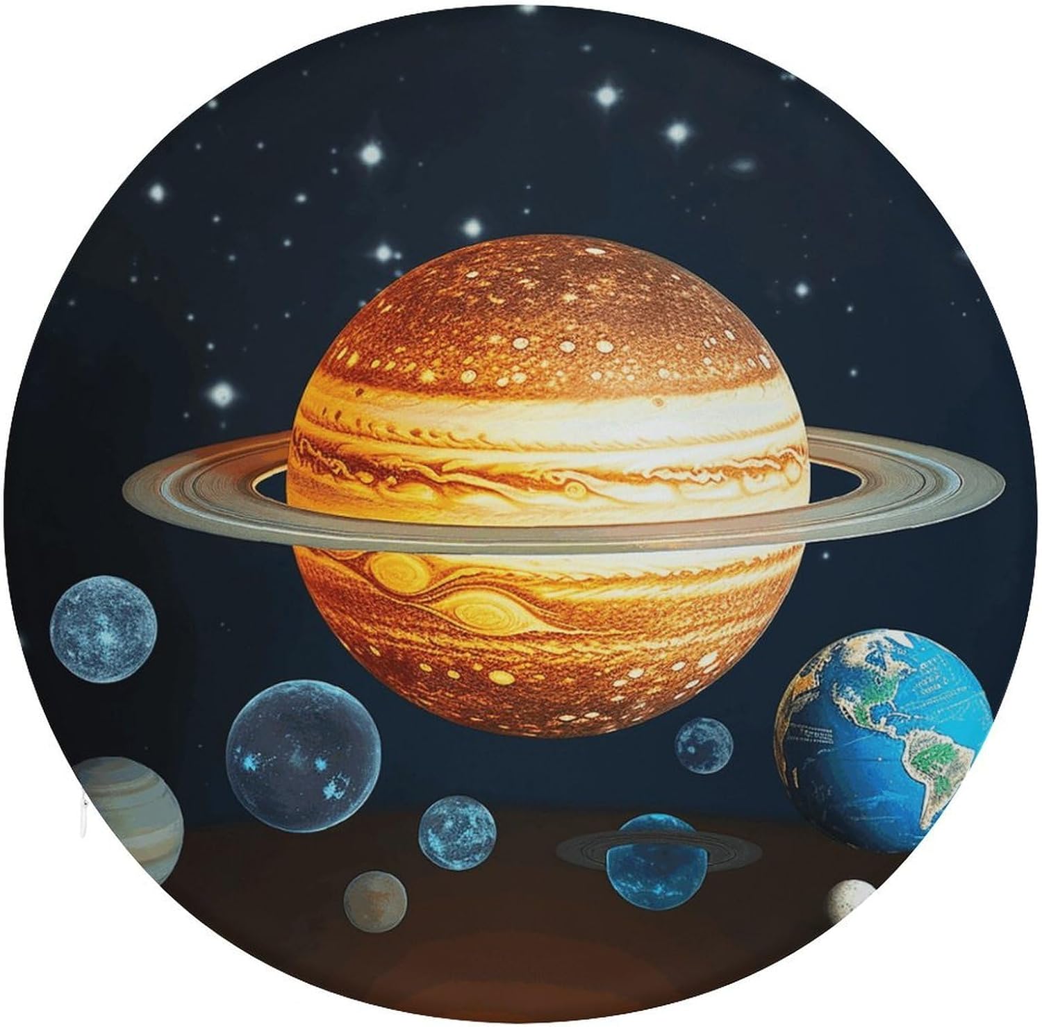 Glow in The Dark Solar System Chair Cushions Floor Pillow Chair Pad