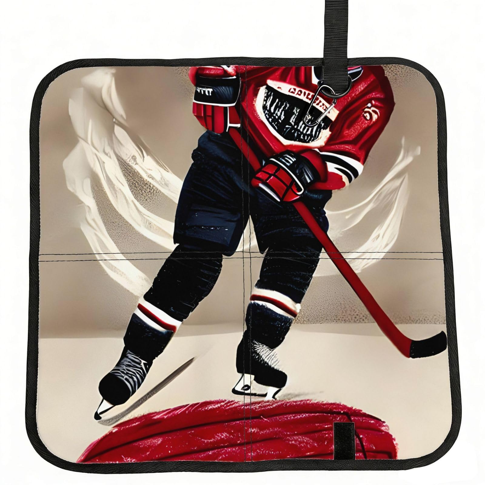 NImongt Hockey Sports Print Portable Chair Pad Foldable Seat Cushion Outdoor Seating Office Picnic Camping