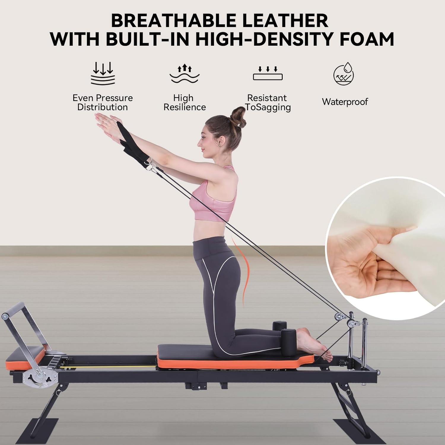 Pilates Board Pink Pilates Reformer Set Foldable Home Pilates