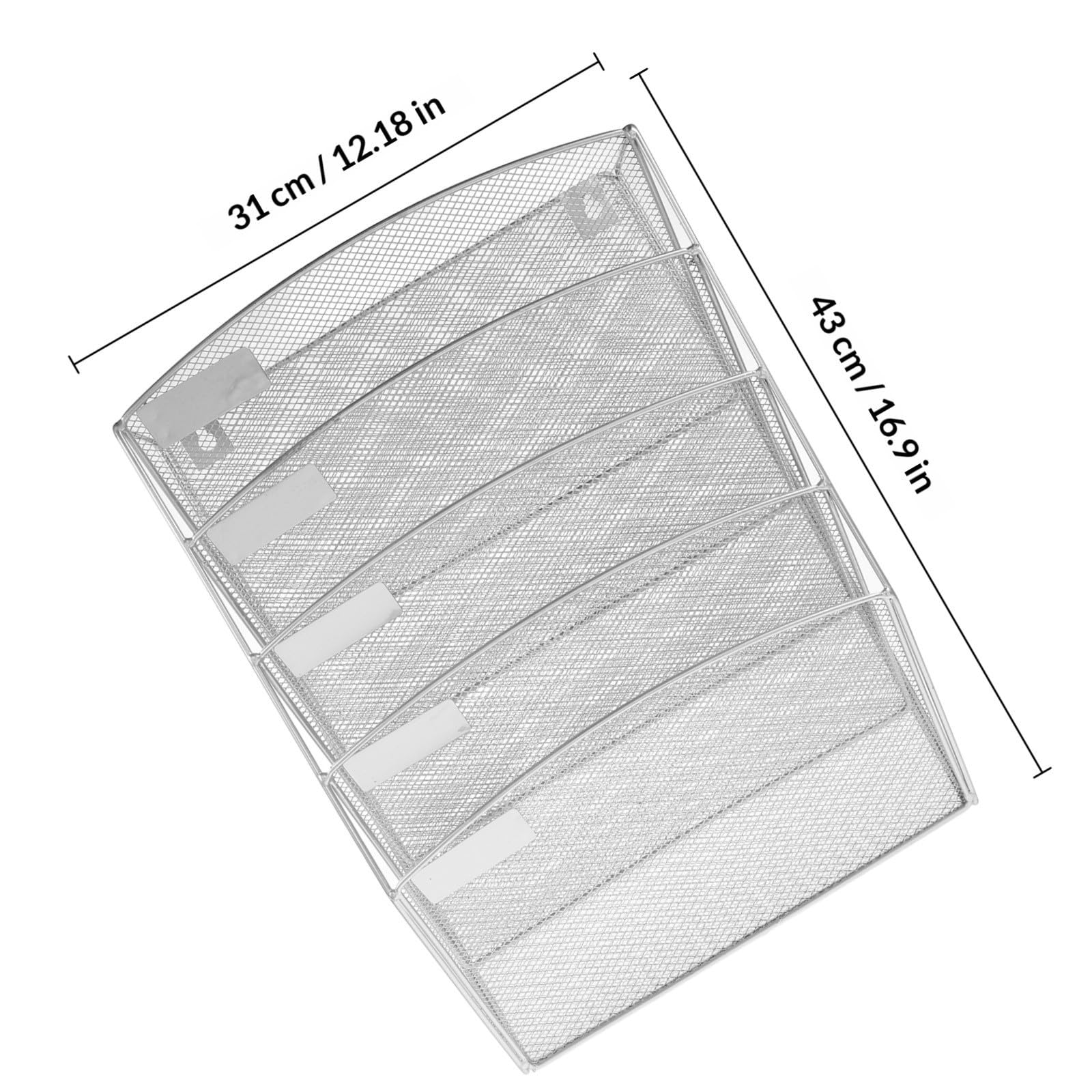 Organizador de Archivos de Pared Plata de Hierro 5 Bolsillos
