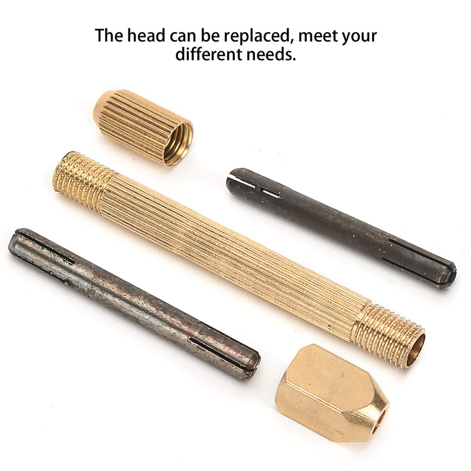 Premium Copper DIY Tool,Portable Double Sided Pin Vise, Mini Pin Vise Jewelry Pin for Jewelry and Watch Repair