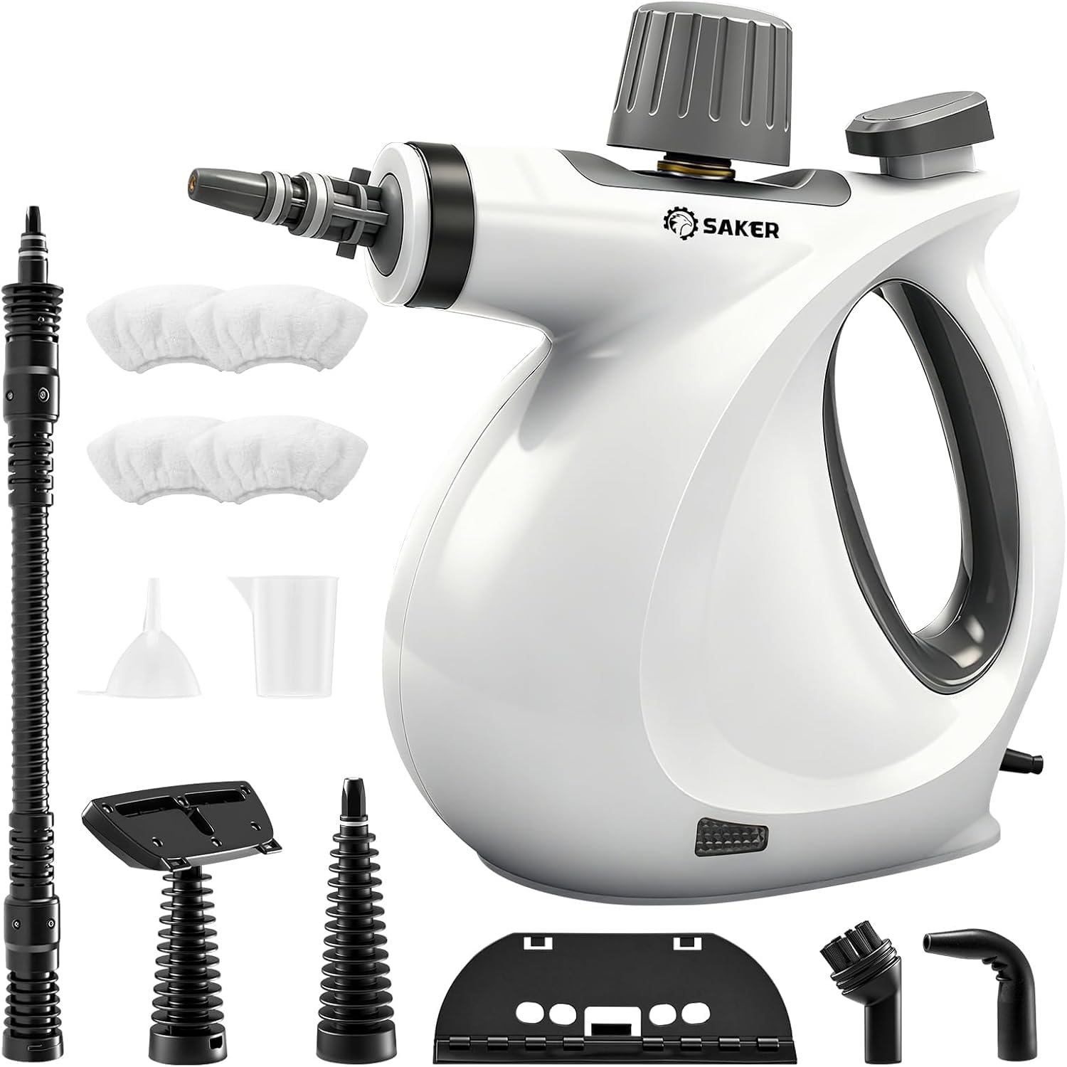 Saker Handheld Steam Cleaner New Portable Steam Cleaner for Home 1050W Steam Cleaner 4 Fiber Cloths for Quick