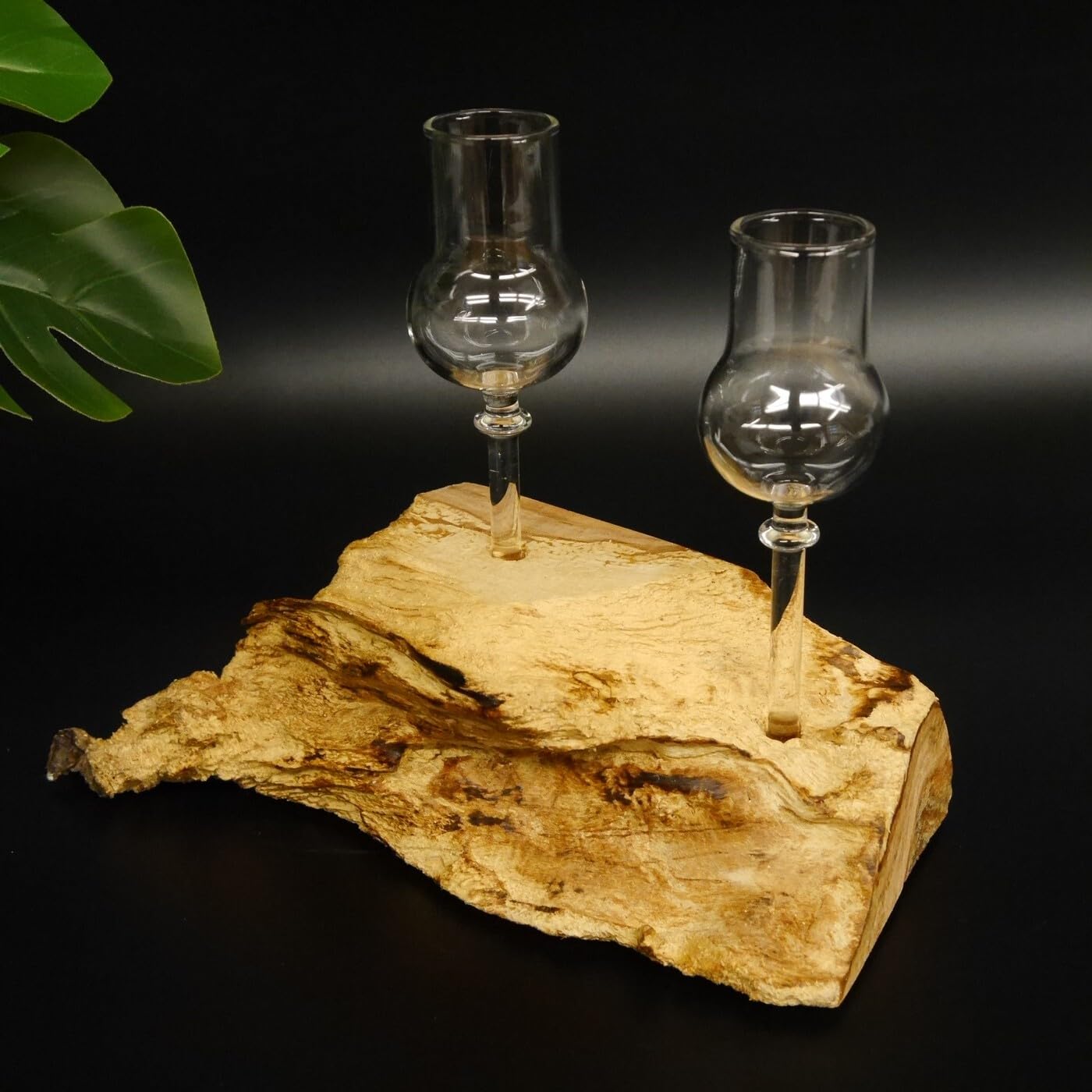 GTK Geweihe & Trophäen Krumholz 27.60.1.77 Lot de 2 verres à shot avec pied sur racine