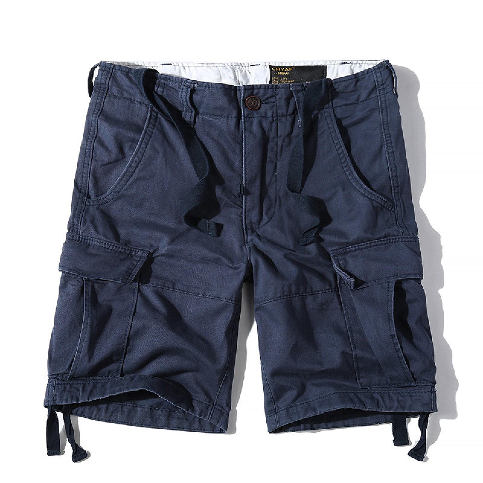 Pantalones Cortos Pantalones Cortos De Camuflaje De Verano para Hombre Pantalones Rectos De Carga Sueltos De Algodón