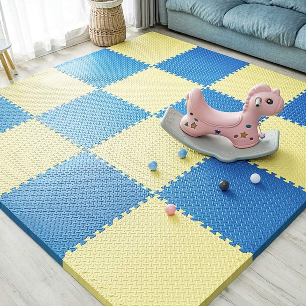 ジョイントマット 子供用 カラー プレイマット 可愛い パズルフロアマット Pe 振動吸収 防汚 防音 ケガ防止 低反発 無毒 赤ちゃん トレーニング 育児 衝撃緩和 おしゃれ 北欧 サイドパーツ付 自由に組み合わせ 60 60 2 5 6 ベビーマット Faz Co Zm