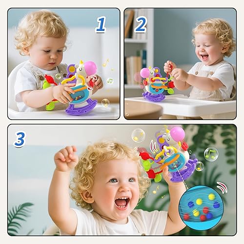 Miniatura 14 de Juguetes 4 en 1 para bebés de 6 a 12 meses, sensoriales y apilables para niños de 1 año en adelante, juguetes de cubo ocupado para bebés de 12 a 18