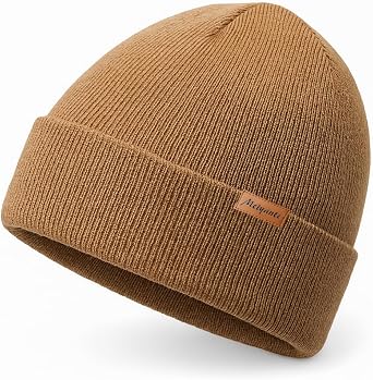 Cuffed Knit Beanie for Men and Women, Warm Winter Hat | Cuffed acrylic knit beanie for men and women; 2123 in stretch fit, double-layer warmth, ear coverage, 1 hat.