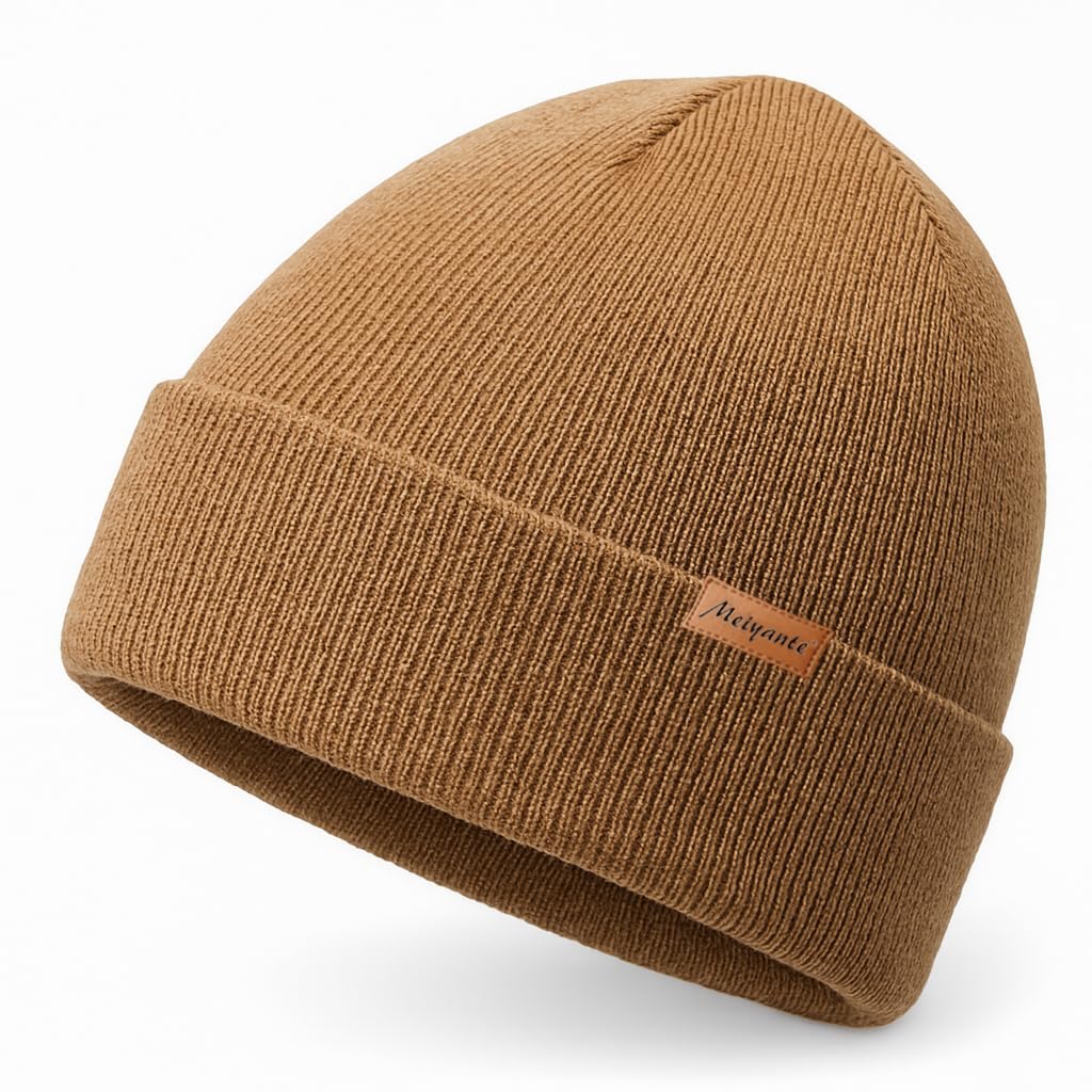 Beanie Hats for Men & Women - Warm Stocking Caps for Men & Women, Cuffed Knit Thermal Hats, Gift for Him & Her