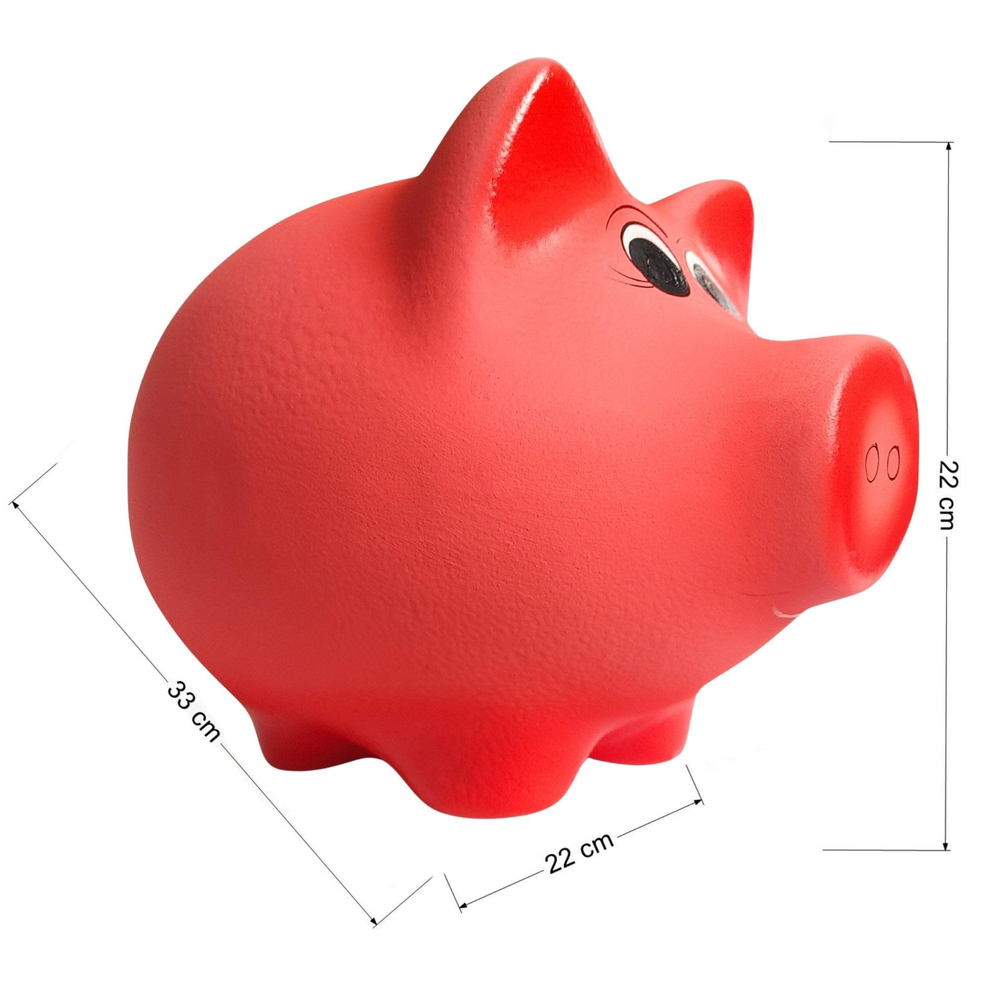Personalisierte Sparschwein mit Namen XXL aus Keramik ohne Öffnung, zum Zerbrechen – Handgemachte Sparbüchse, Geldbox & Münzdose Individuelle Geschenkidee Geldgeschenk für Kinder, Hochzeit, Geburtstag