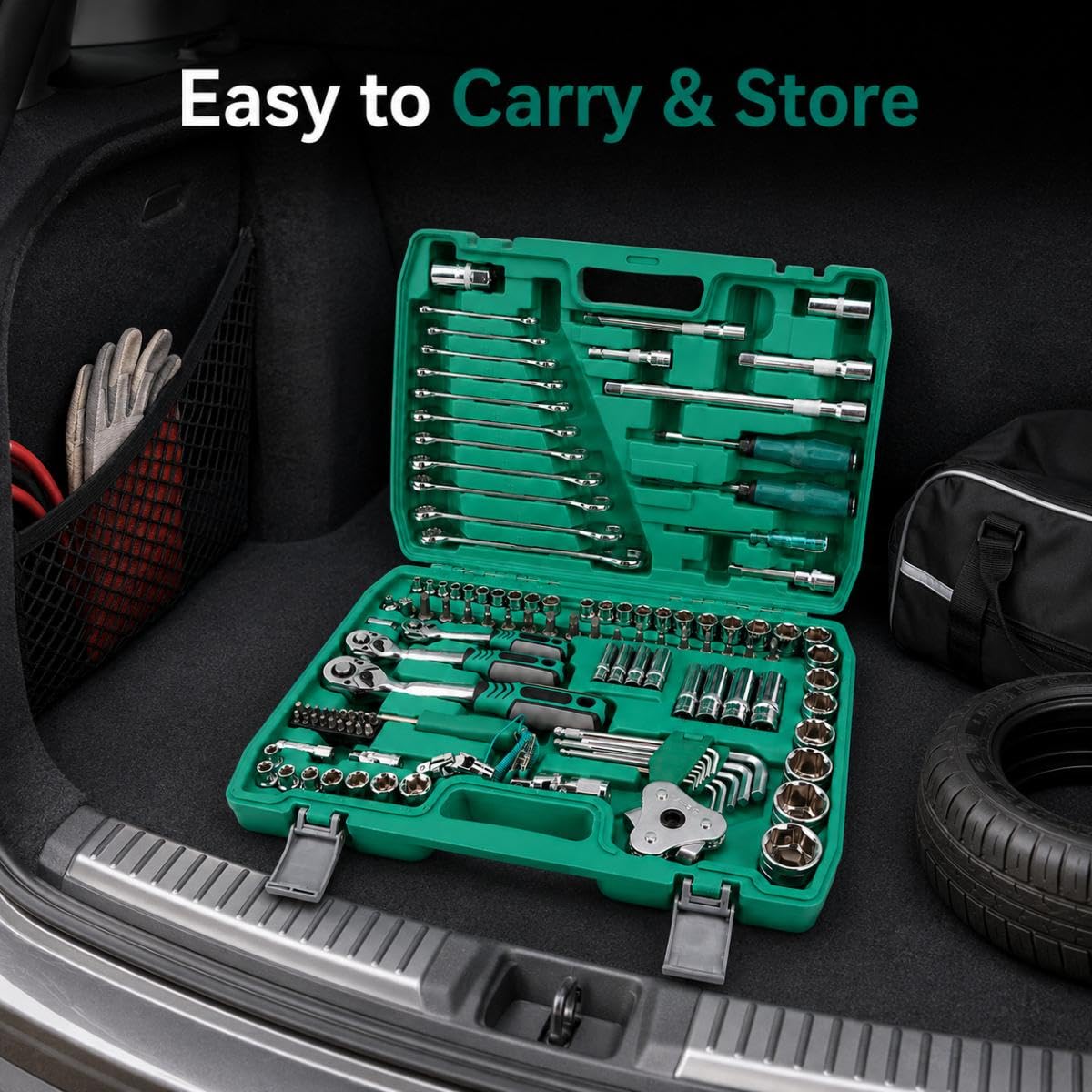 Caja Herramientas para Man M90 1988-1995 | Maletín portaherramientas para el Hogar Portátil Completa Juego de llaves Vaso Trinquete Reparaciones Domésticas Automotrices