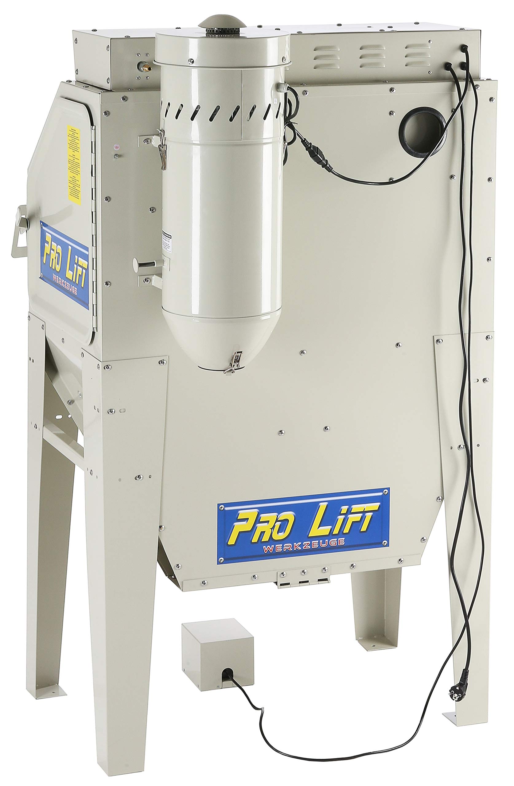 Sandstrahlgerät 350 l Sandstrahlkabine Sandstrahler 350 Liter Zubehör sand blaster Industrie Beleuchtung Seitentür