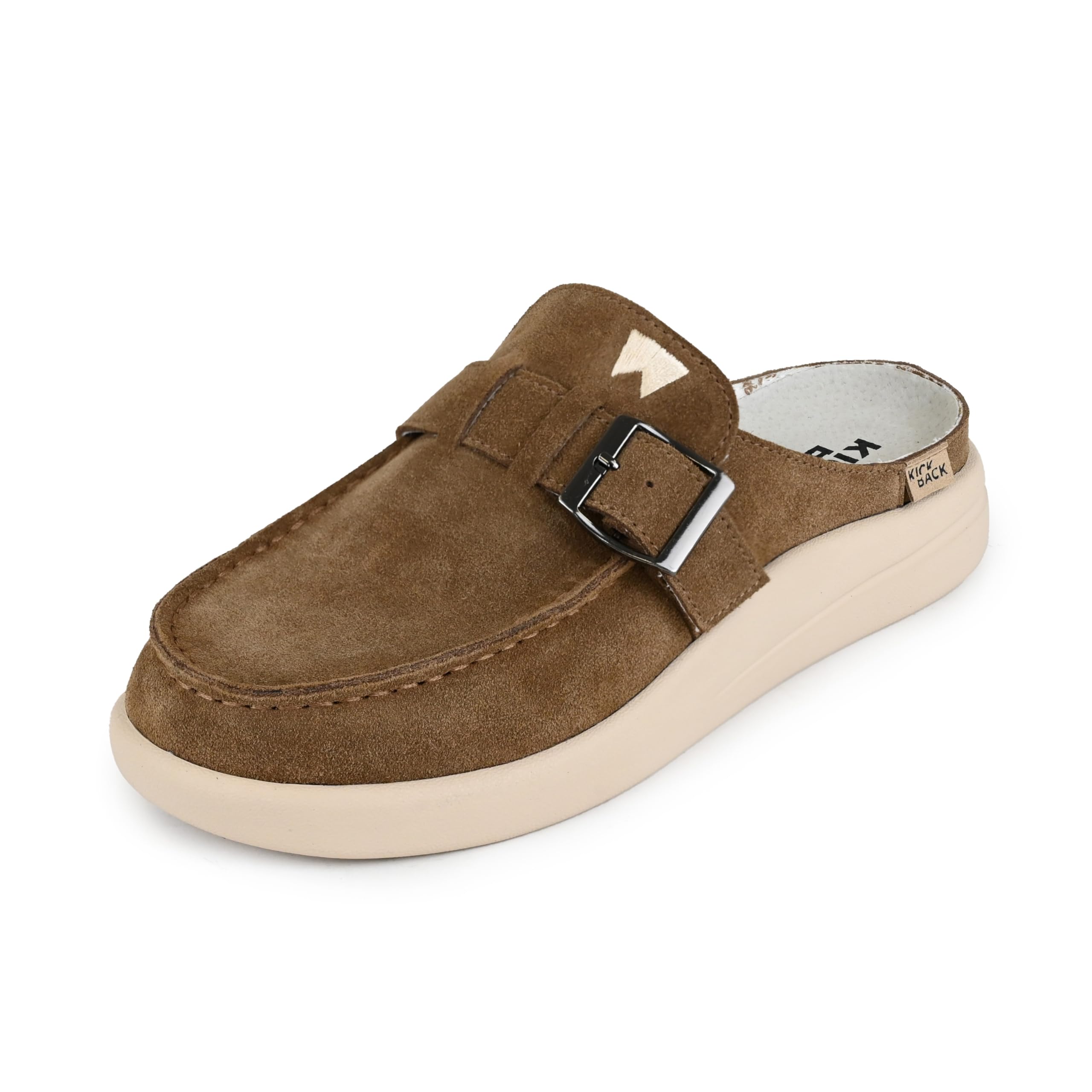Kickback Frenchy Mocassins Slip‑on en Daim pour Femme – Penny Mule Légère avec Semelle Antidérapante et Semelle Orthopédique Amortissante – Chaussures Smart Casual d’Été