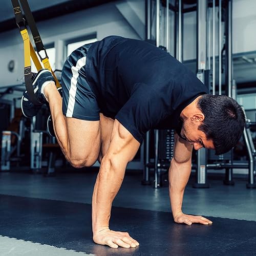 Miniatura 7 de Kit de entrenamiento de resistencia para el hogar, correa de extensión, anclajes de puerta, correas de entrenamiento de fuerza de levantamiento de