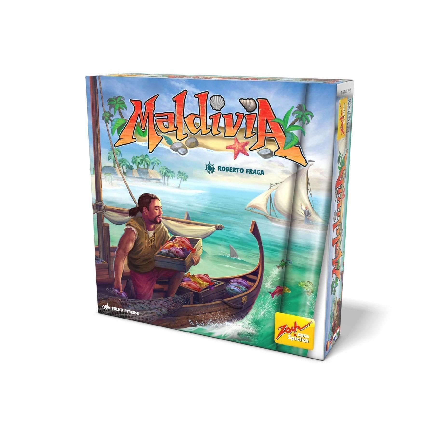 Zoch Maldivia 601105173 Board Game with Innovative Playing Field Made of Foldable Cloth for Children from 8 Years, 2-4 Players, Approx. 30 Minutes Playing Time