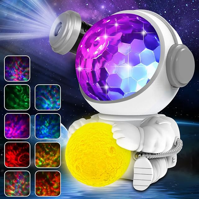 DX DA XIN Galaxy Projector with Colourful Nebulae and Night Light for Adults Children Bedroom Party Moon Lamp Christmas Thanksgiving Birthday Gifts for Boys Girls Stocking Fillers Kids