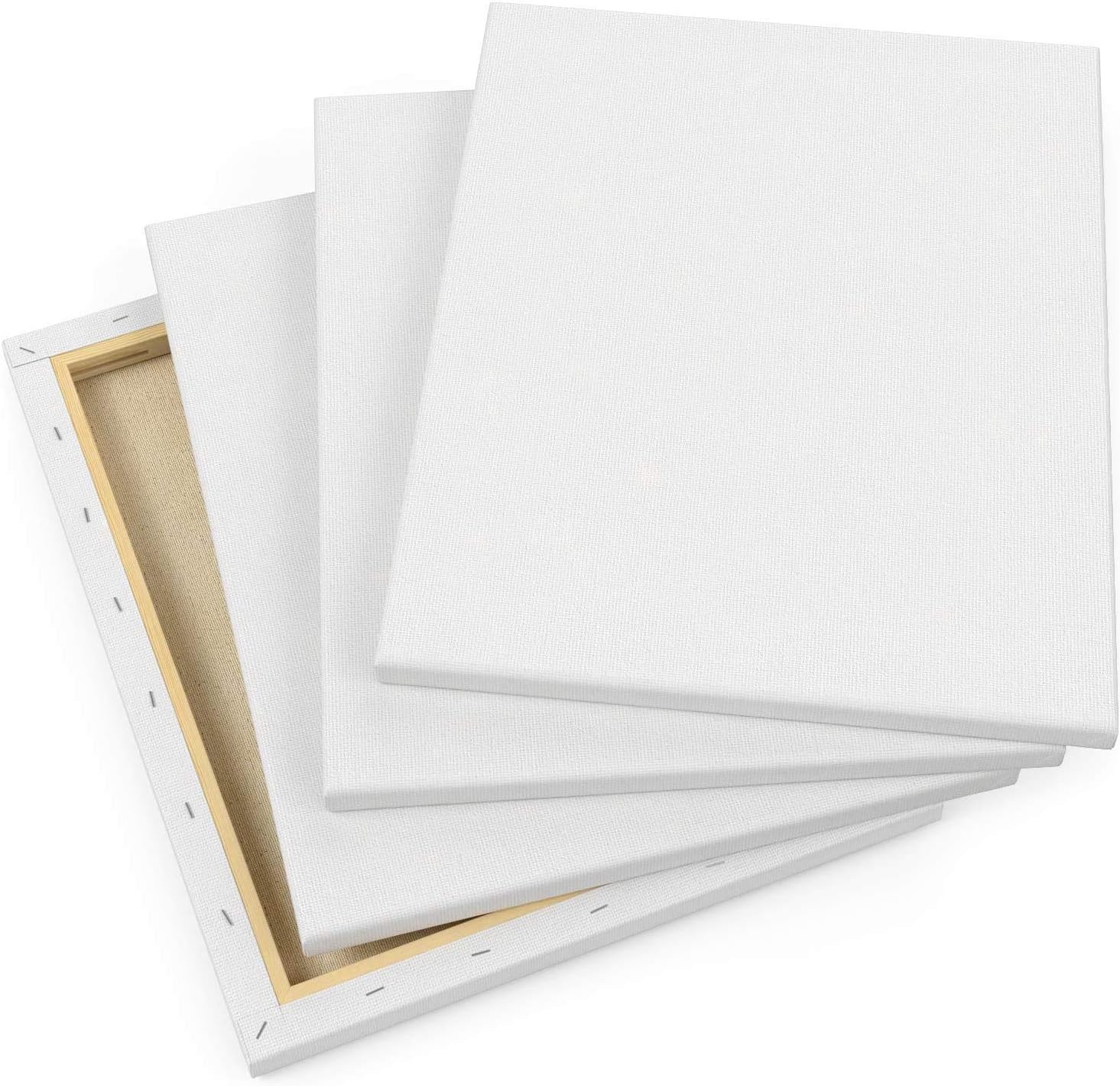 Arteza 11x14 Inch Stretched Canvas, Classic Pack of 8, Primed, 100% Cotton, Art Supplies for Painting, Acrylic Pouring, Oil Paint & Wet Art Media, Canvases for Artist, Hobby Painters & Beginner : Everything Else