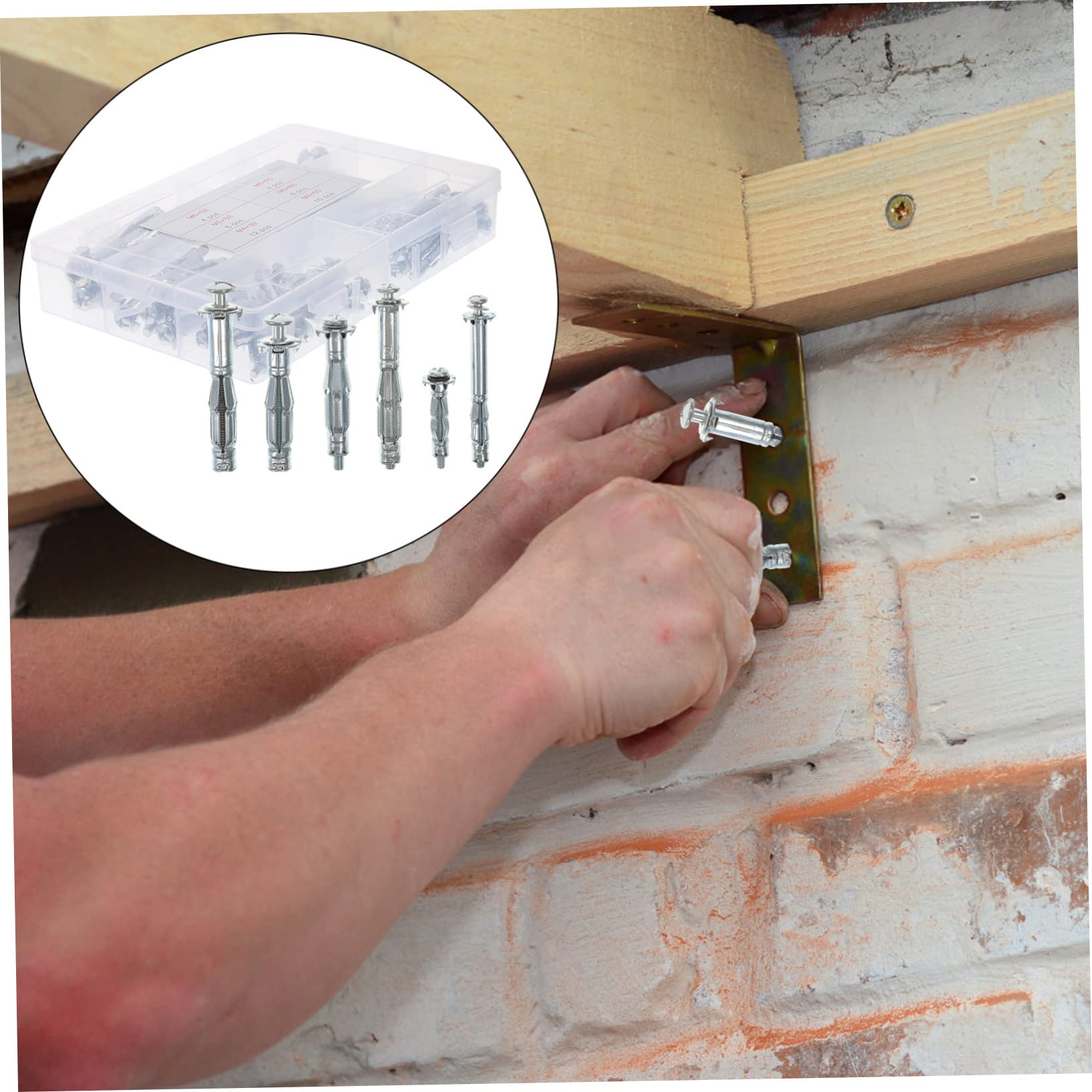 CIYODO Wall Anchors for Drywall 42pcs Wall Anchors Screws Screws for Doors Jack Fixing Nuts