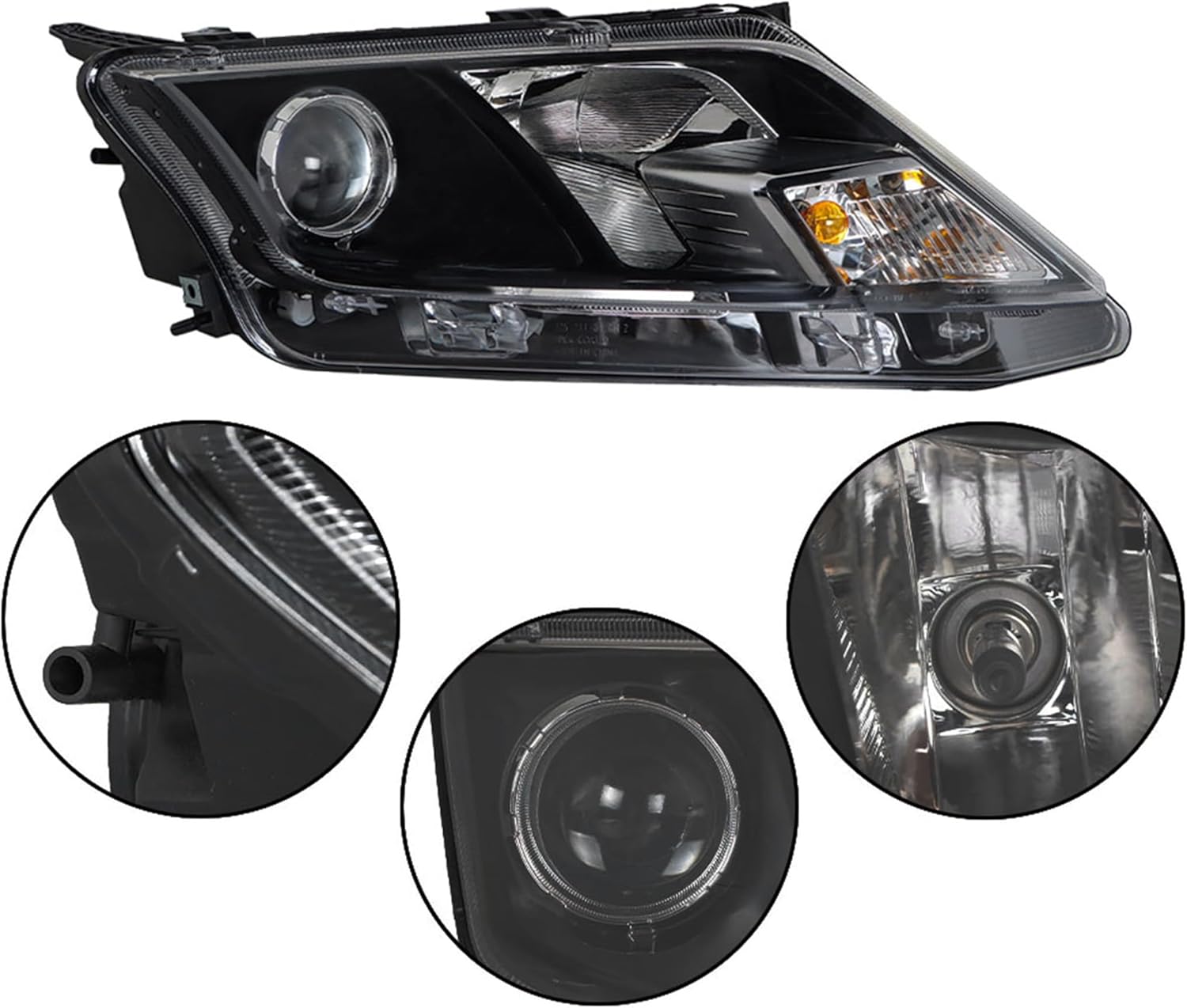 Headlight Assembly Replacement for Fusion 2010 2011 2012 Left Driver and Right Passenger Side Headlamps Assembly Replacement for 9E5Z13008B 9E5Z13008A