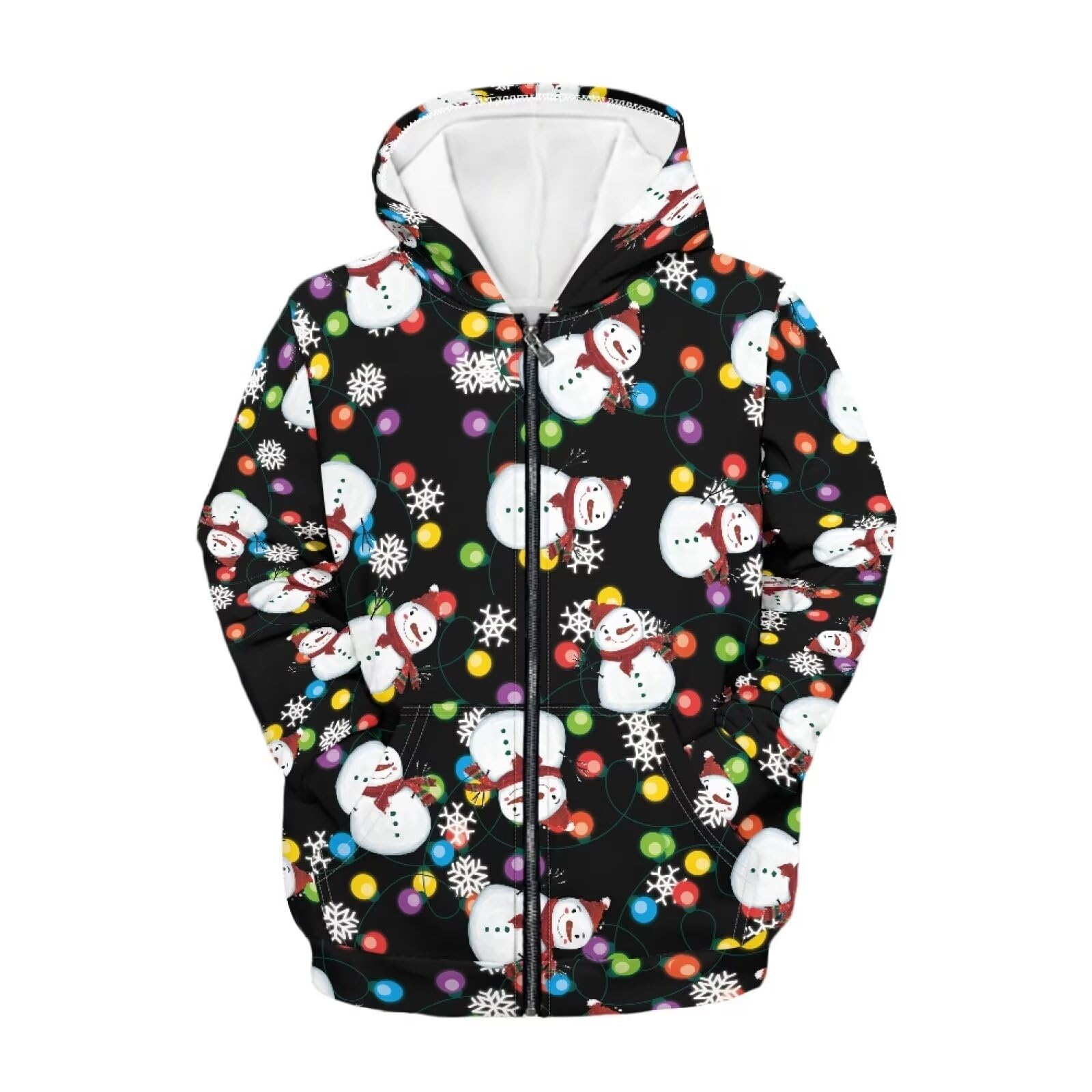 Zipper Hoodie for Kids Full Zip Up Sweatshirt Active Coat Hooded Pullover with Pockets Size 6-16 Boys Girls