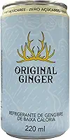 Original Ginger Refrigerante Zero Açúcar, Sabor Gengibre, 220ml, Pack com 6 Latas, 7 Calorias