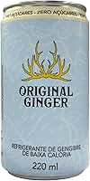 Original Ginger Refrigerante Zero Açúcar, Sabor Gengibre, 220ml, Pack com 6 Latas, 7 Calorias
