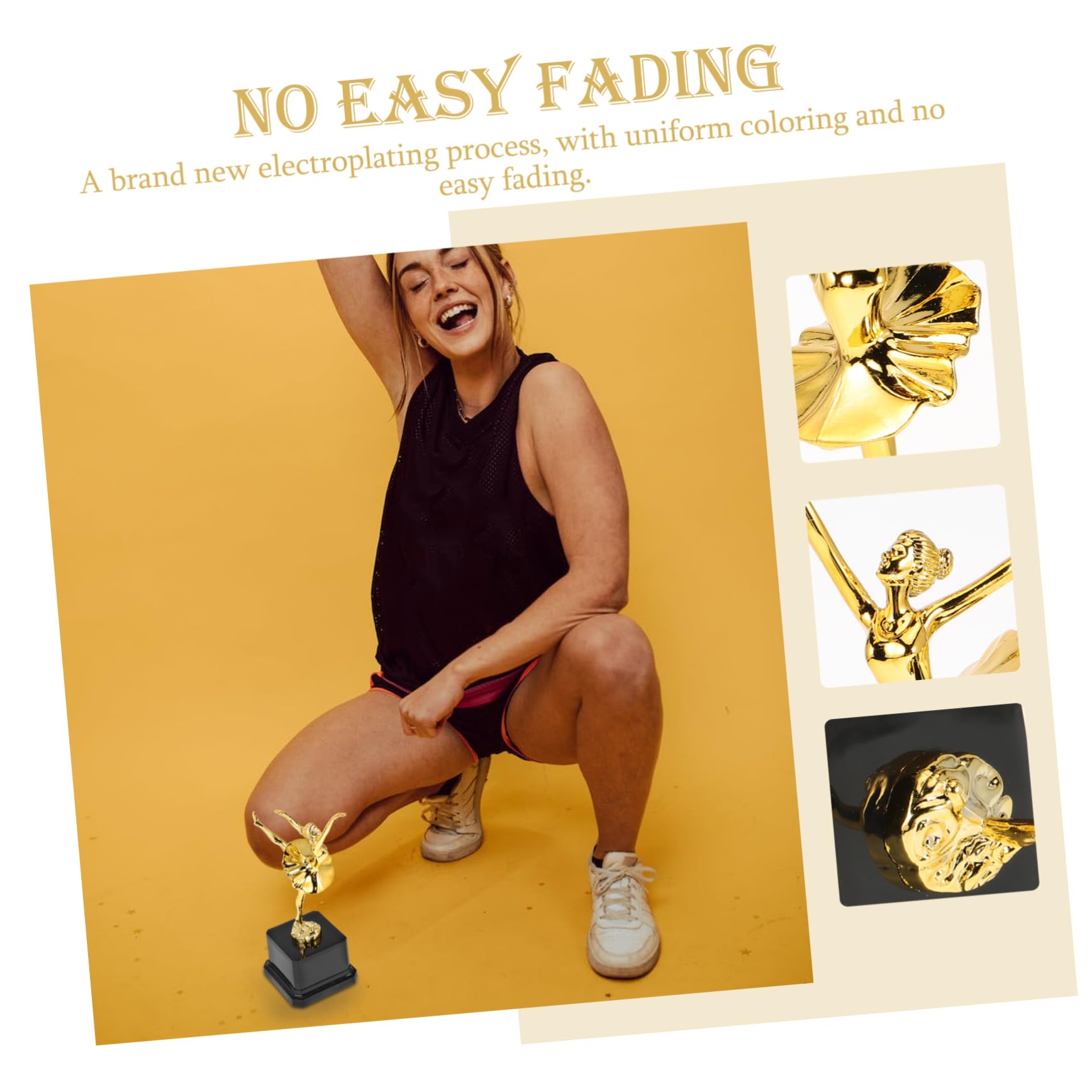 NAMOARLY Ballet Dance Trophy Trophy for Competitions Game Prizes and Party Favors Durable Plastic Base