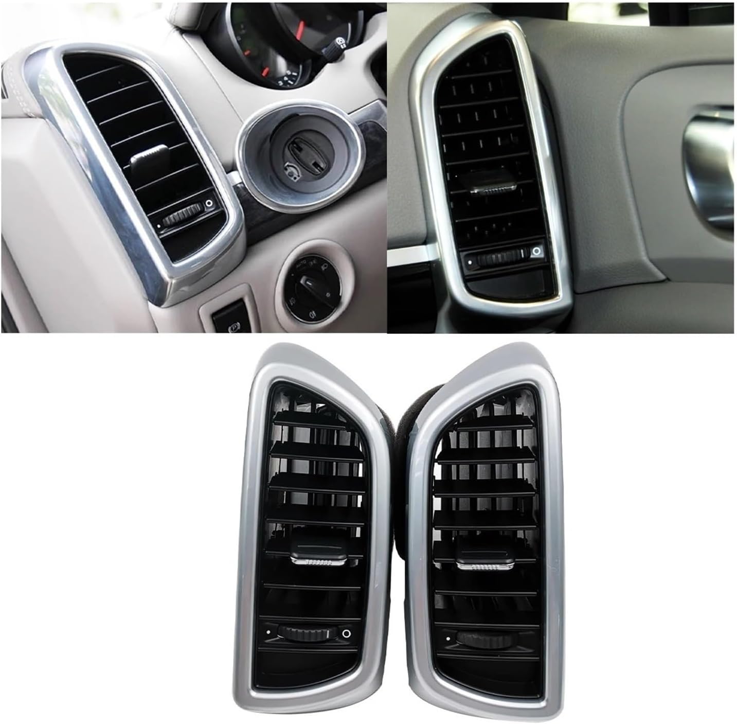 Left And Right Side Dashboard Dash Vent Airvent Outlet Used Compatible With Porsche Cayenne 958 2011-2018 7P5819704A(Behind)