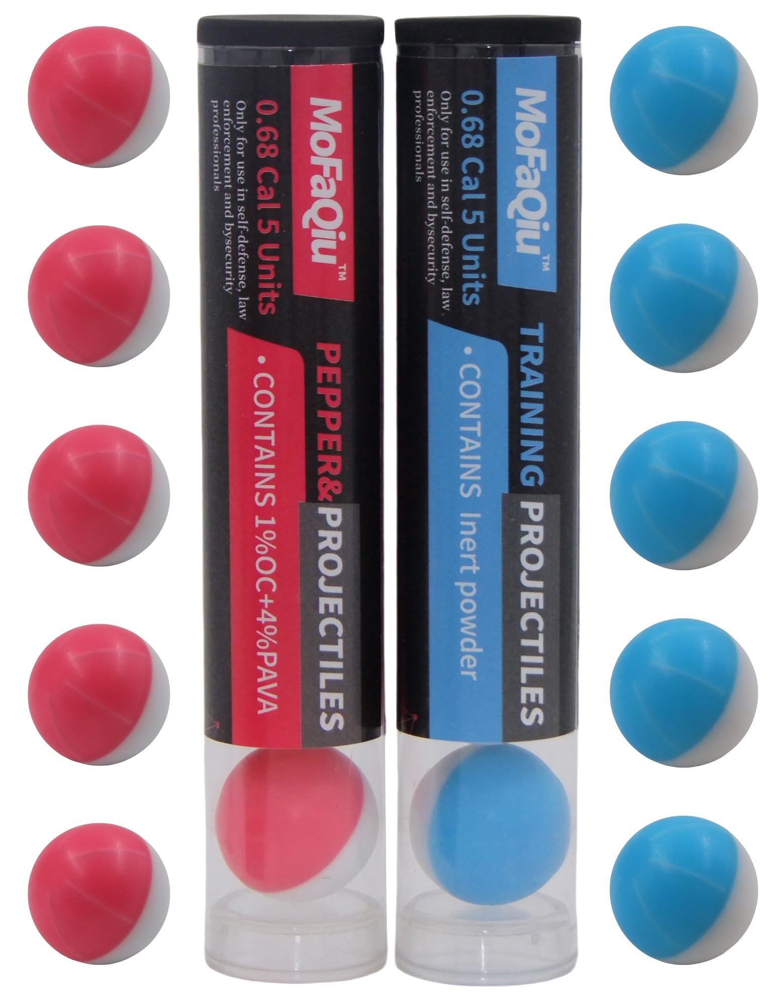 68 Cal(1% OC+4% PAVA) Pepper Balls,nanometer Ultrafine Powder, Diffusion Radius Increased by 80%, Special Fracture Groove Design,Laser Mirror Seamless Welding,Compatible All .68 Pepper Ball launchers