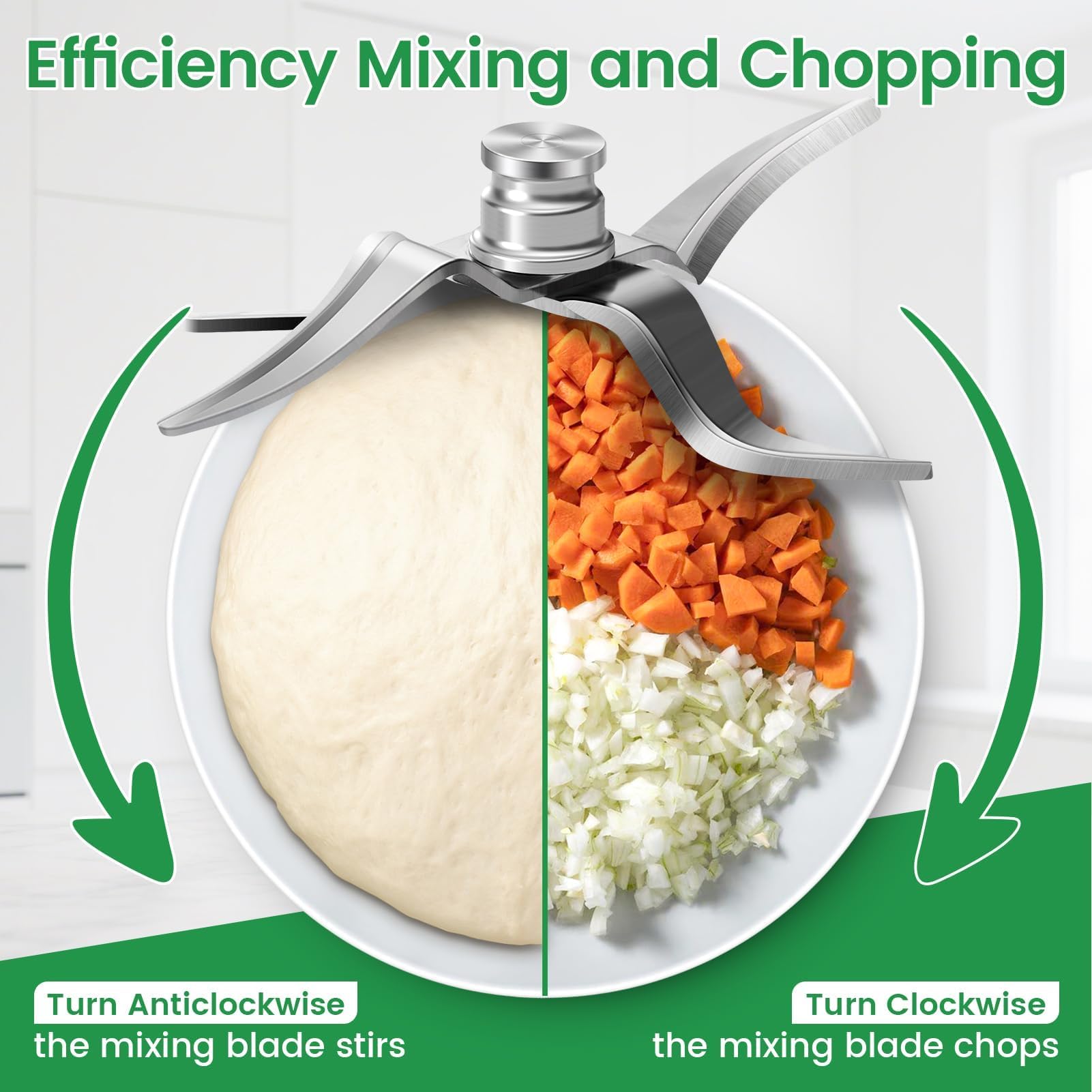 Nóż Mieszający Kompatybilny z Thermomix TM5 TM6 TM7, Ostrze Zamiennik z Pierścieniem Uszczelniającym dla Vorwerk Robotów Kuchennych, Stal Nierdzewna Część Zamienna, Można Myć w Zmywarce