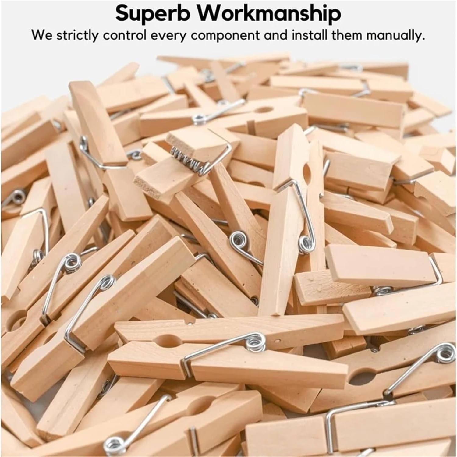 Clothes pins 100 PCS Natural Wooden Clips Photo Clips Clothespin DIY