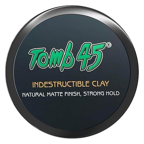 Tomb45 - Arcilla indestructible para el cabello, alta fijación fuerte con acabado mate producto de peinado