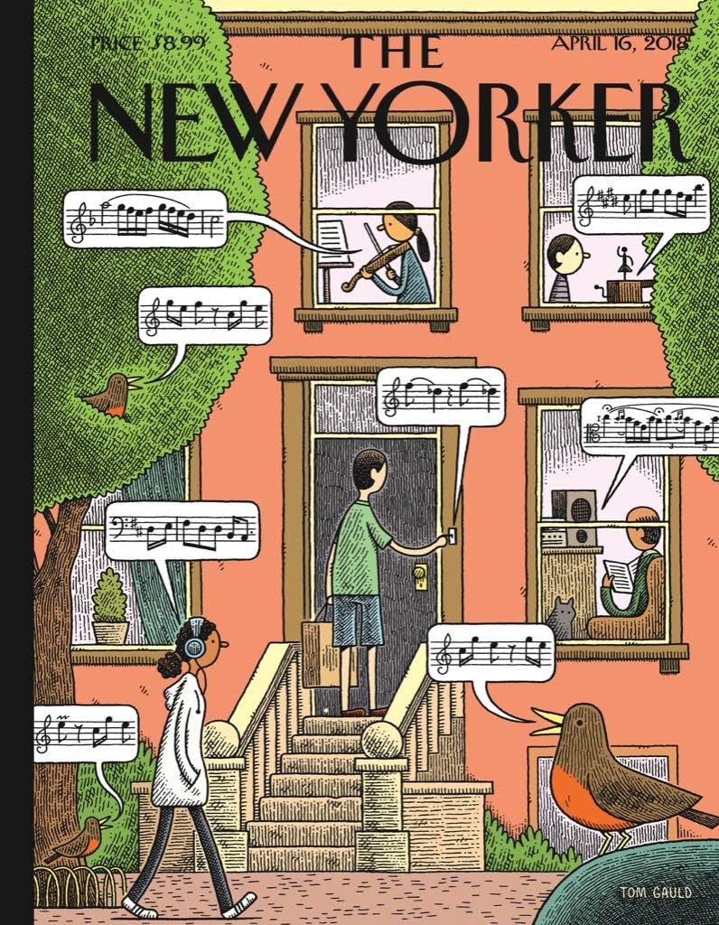 New York Puzzle Company - New Yorker Soundtrack to Spring Mini - 100 Piece Jigsaw Puzzle for Adults by Tom Gauld image 2