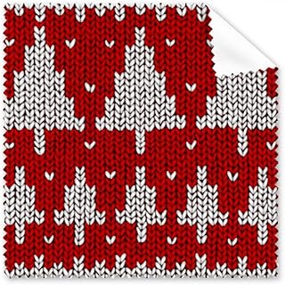 Red Tree Knit Nordic Illustration Pattern Cleaning Cloth Phone Screen Glasses Cleaner 5pcs
