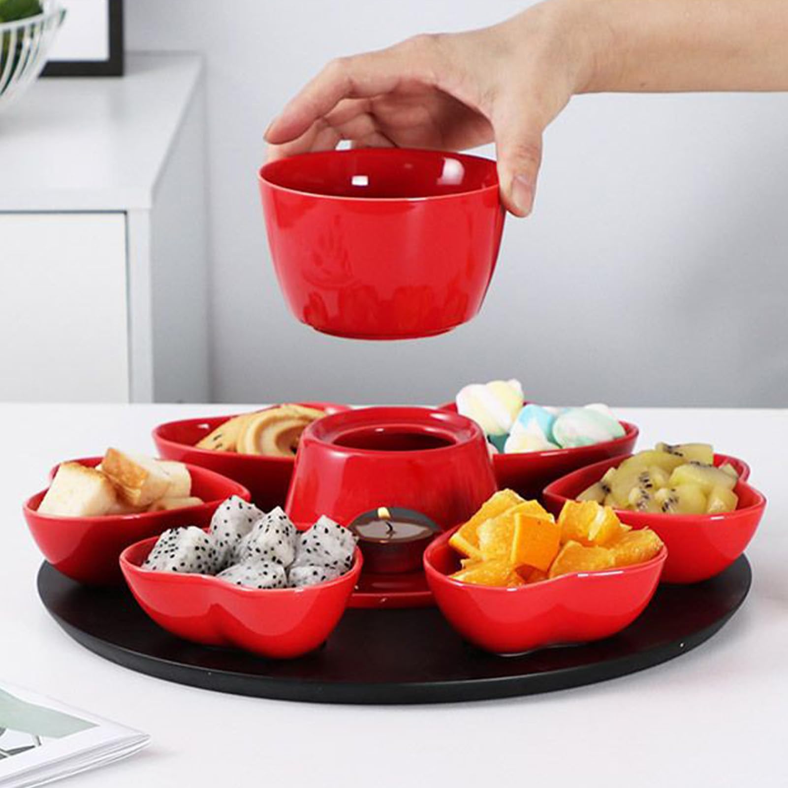 Zestaw Do Fondue Czekoladowego Ceramiczny Zestaw Do Fondue Z Grzaniem