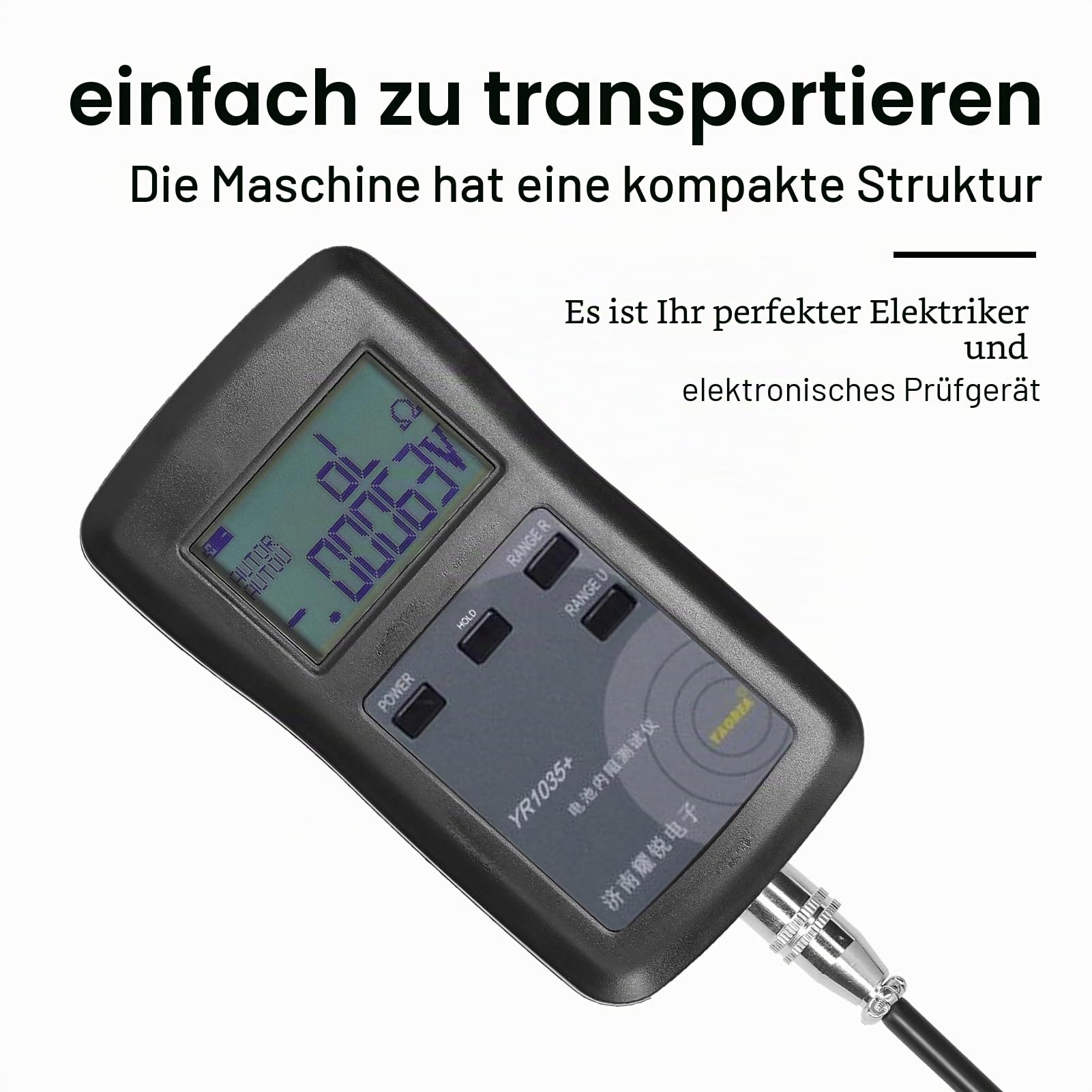 YR1035 Hochpräzise schnelle Lithiumbatterie interner Widerstand Testwerkzeug Gruppe für 100V Elektrofahrzeuge